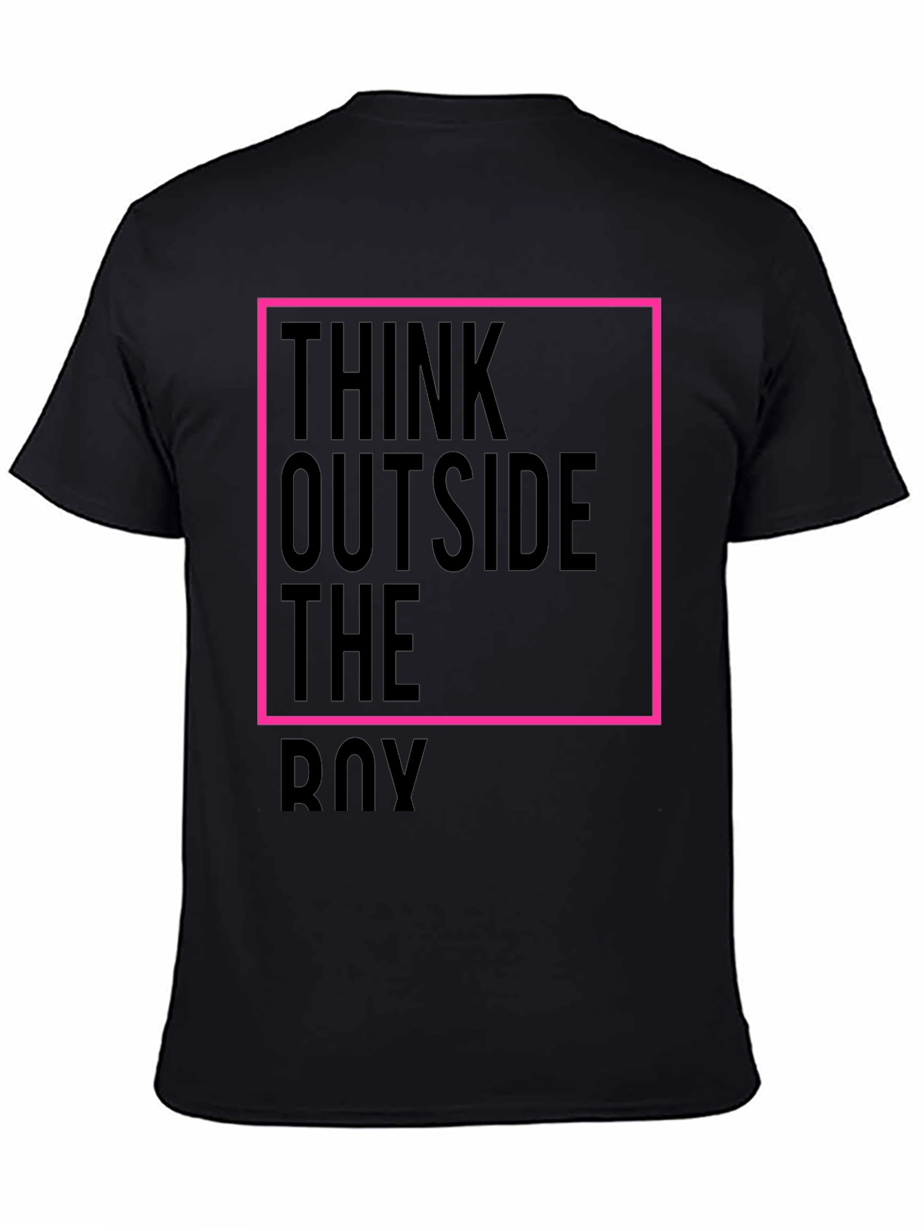 Black Think Outside the Box Black Graphic Tee view 4