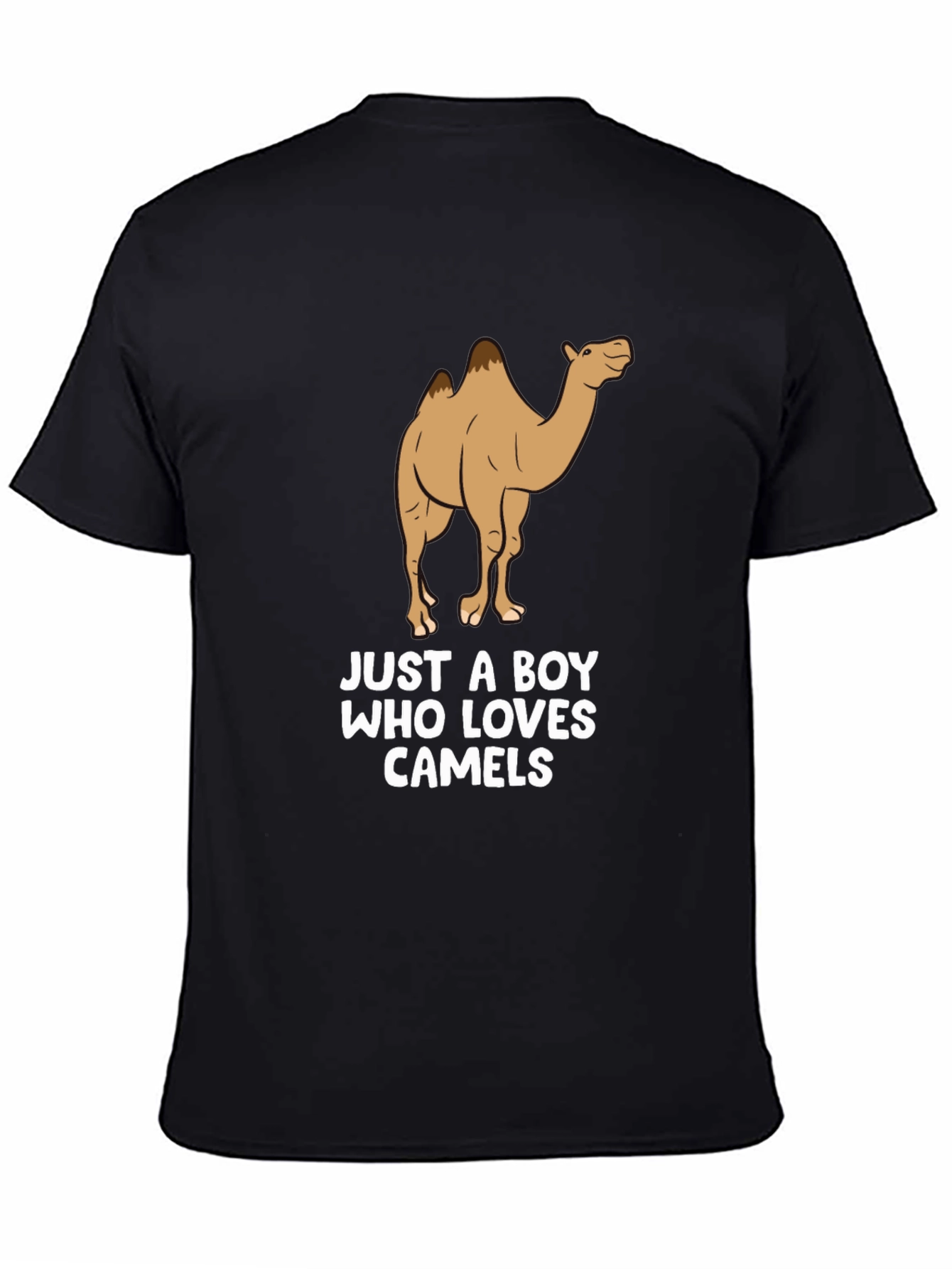 Black Camel Lover T-Shirt -  Men's Black Cotton Tee view 4