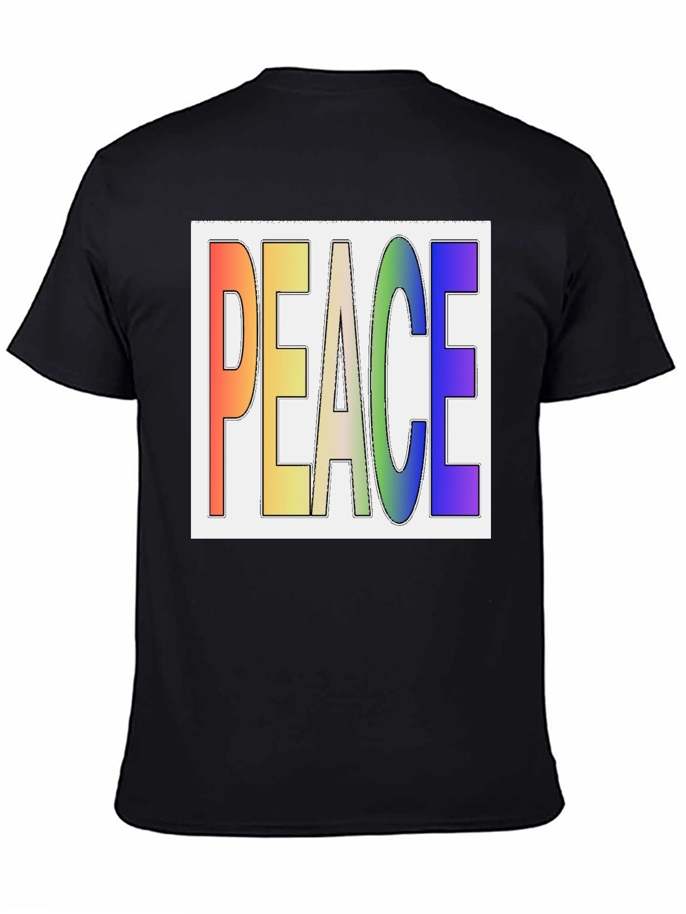 Black Peace Rainbow T-Shirt - Stylish Graphic Tee view 4