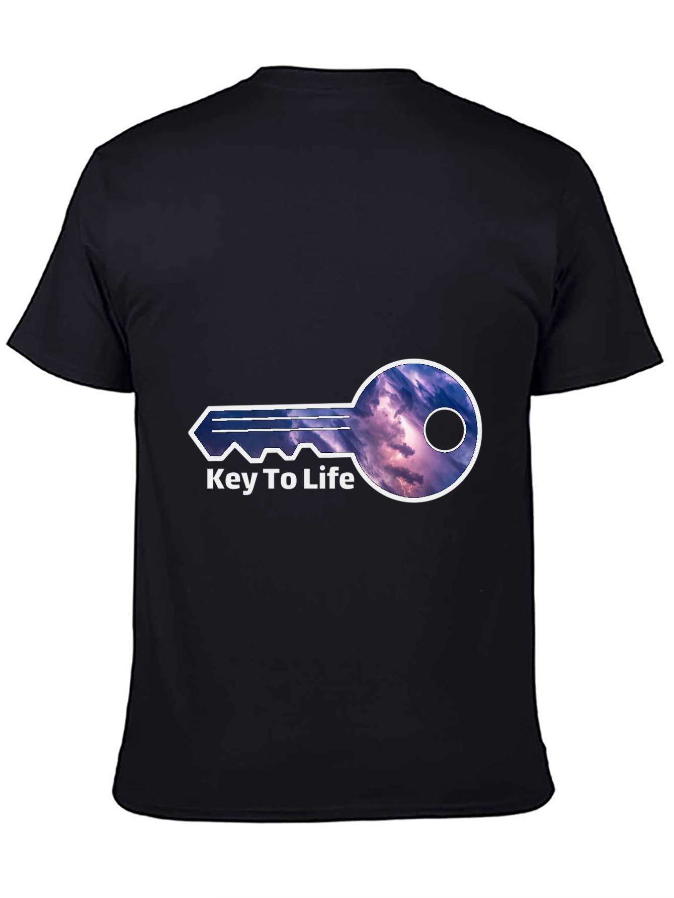 Black Key To Life Graphic Tee - Unique Design view 4