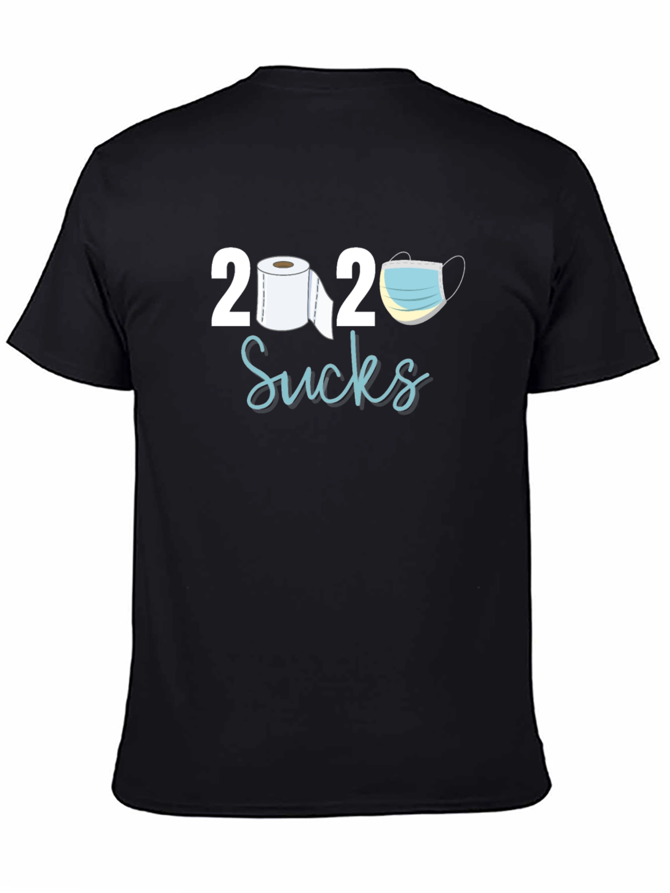 Black 2020 Sucks Novelty Graphic T-Shirt view 4