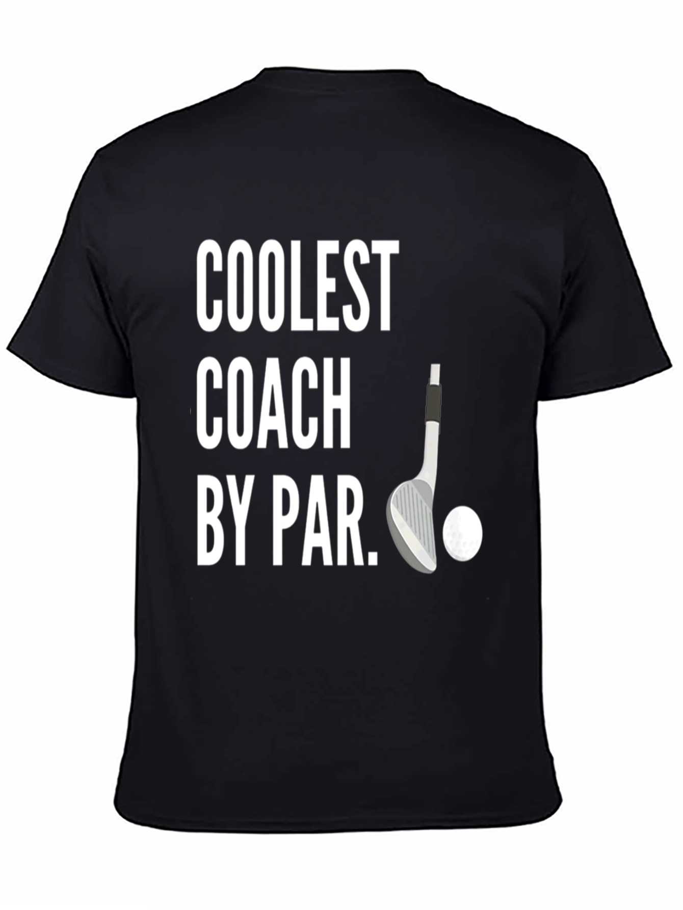 Black Coolest Coach By Par Golf T-Shirt view 4