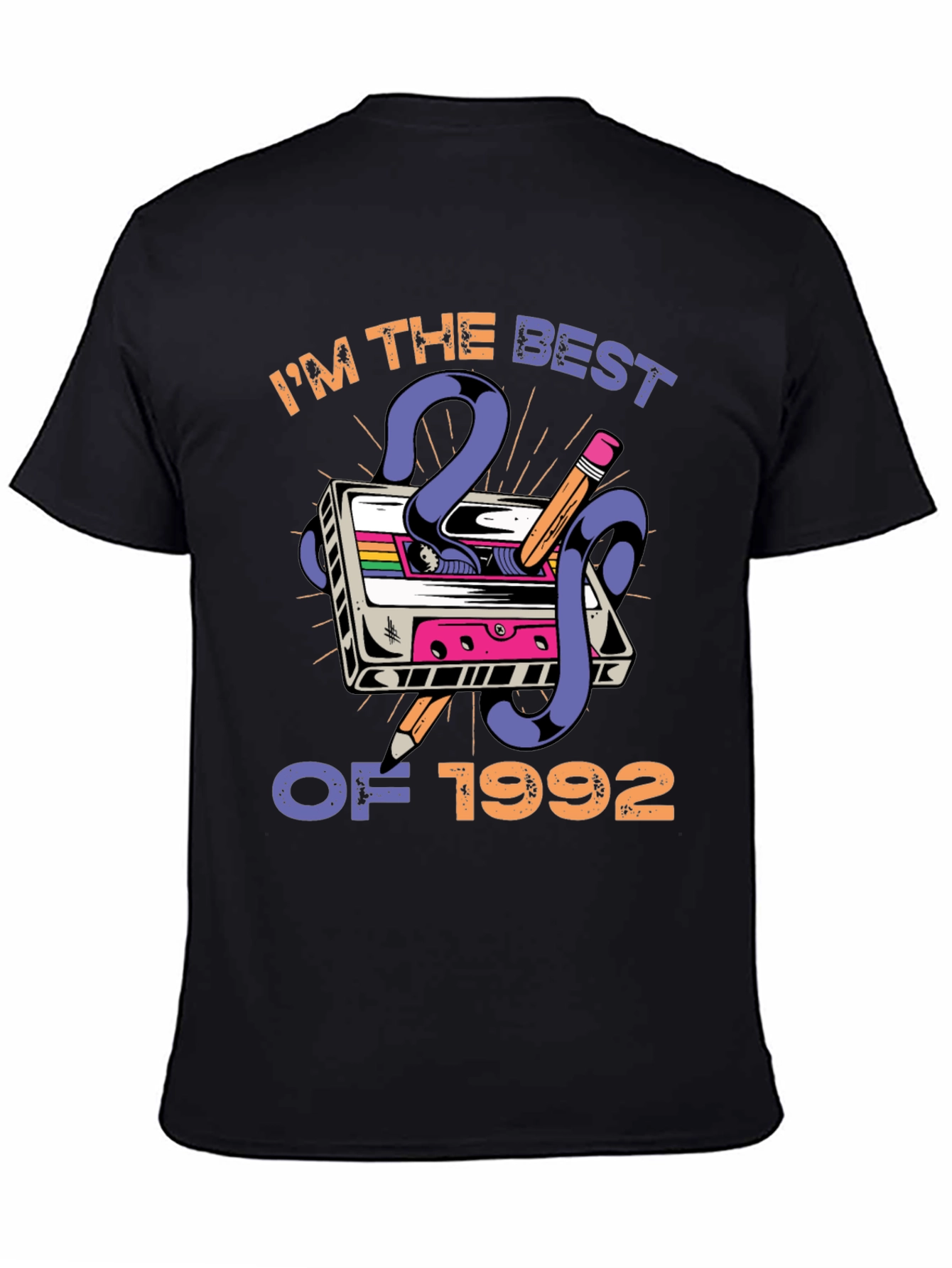 Black Best of 1992 Cassette Tape Graphic Tee view 4