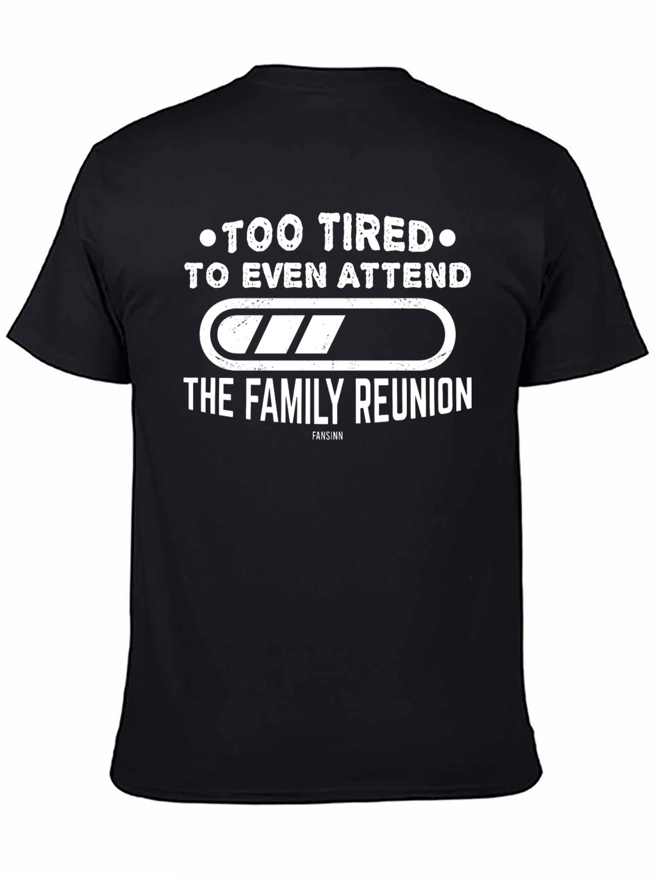 Black Too Tired Family Reunion Graphic Tee - Black Cotton Shirt view 4