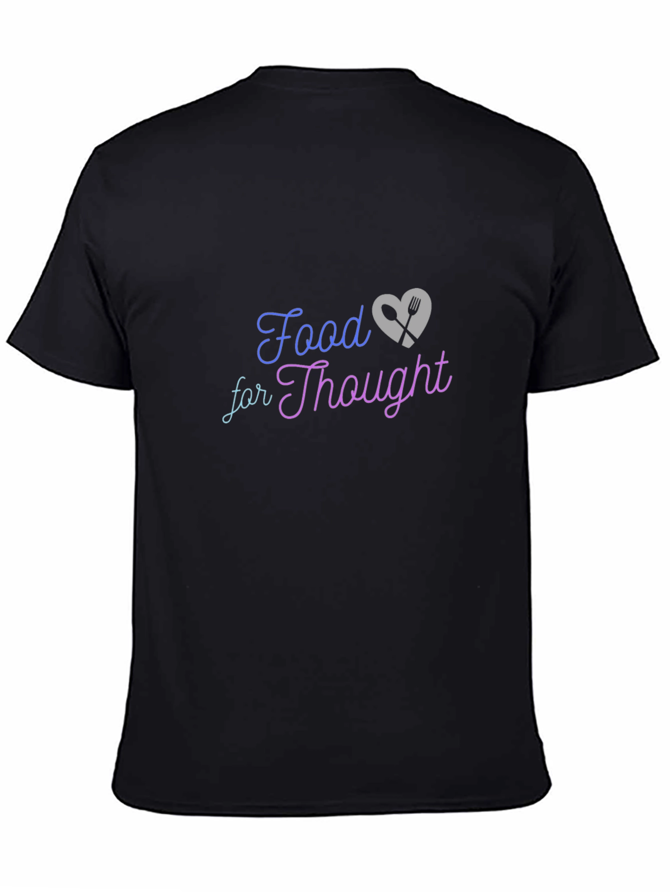 Black Food for Thought Graphic T-Shirt - Unisex Soft Cotton Tee view 4