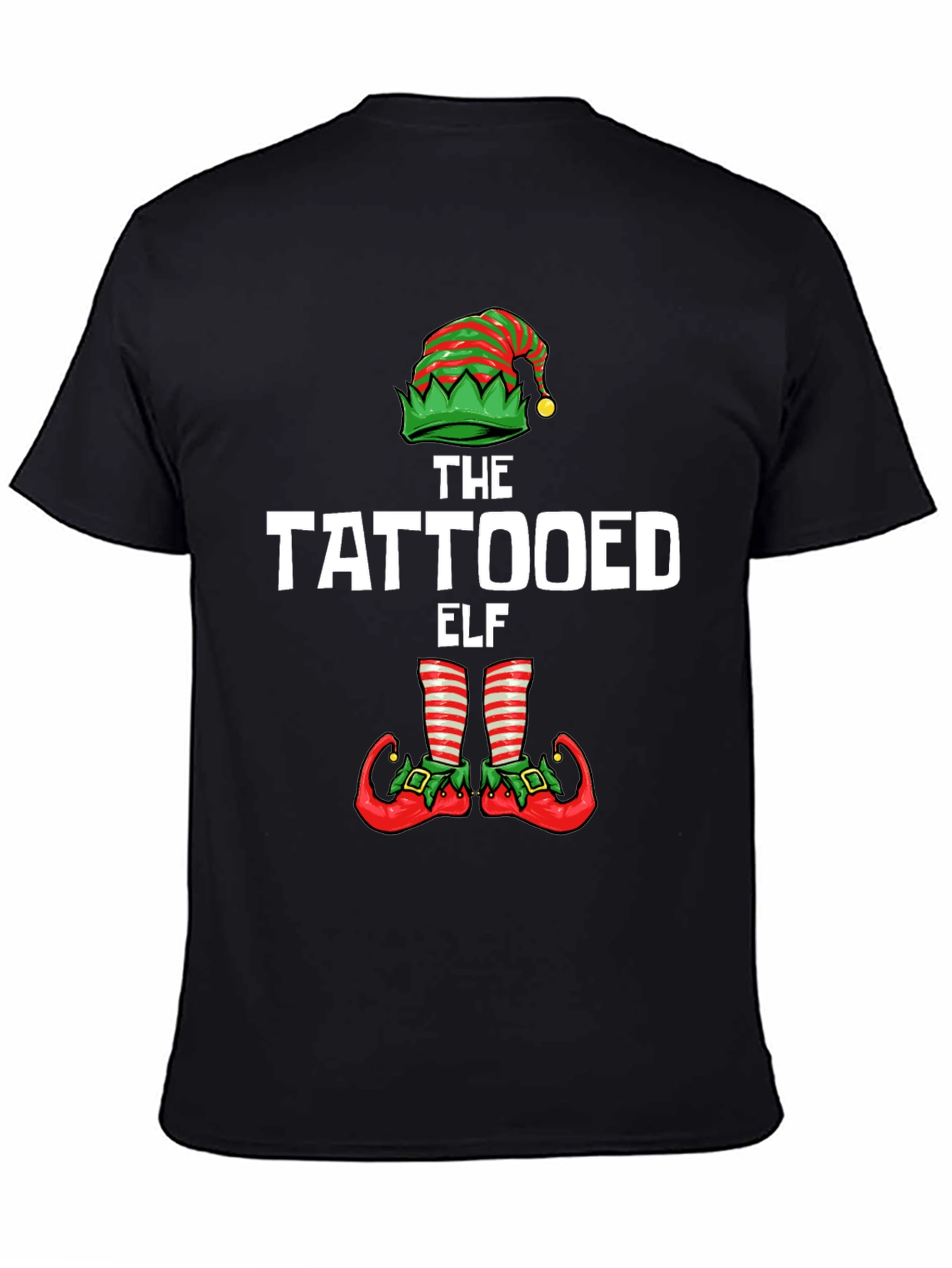 Black The Tattooed Elf Graphic T-Shirt view 4