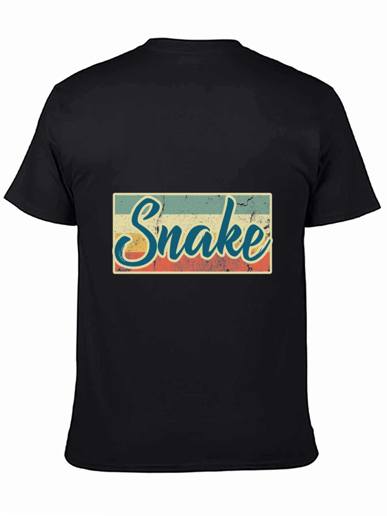 Black Vintage Snake T-Shirt - Retro Style Animal Tee view 4