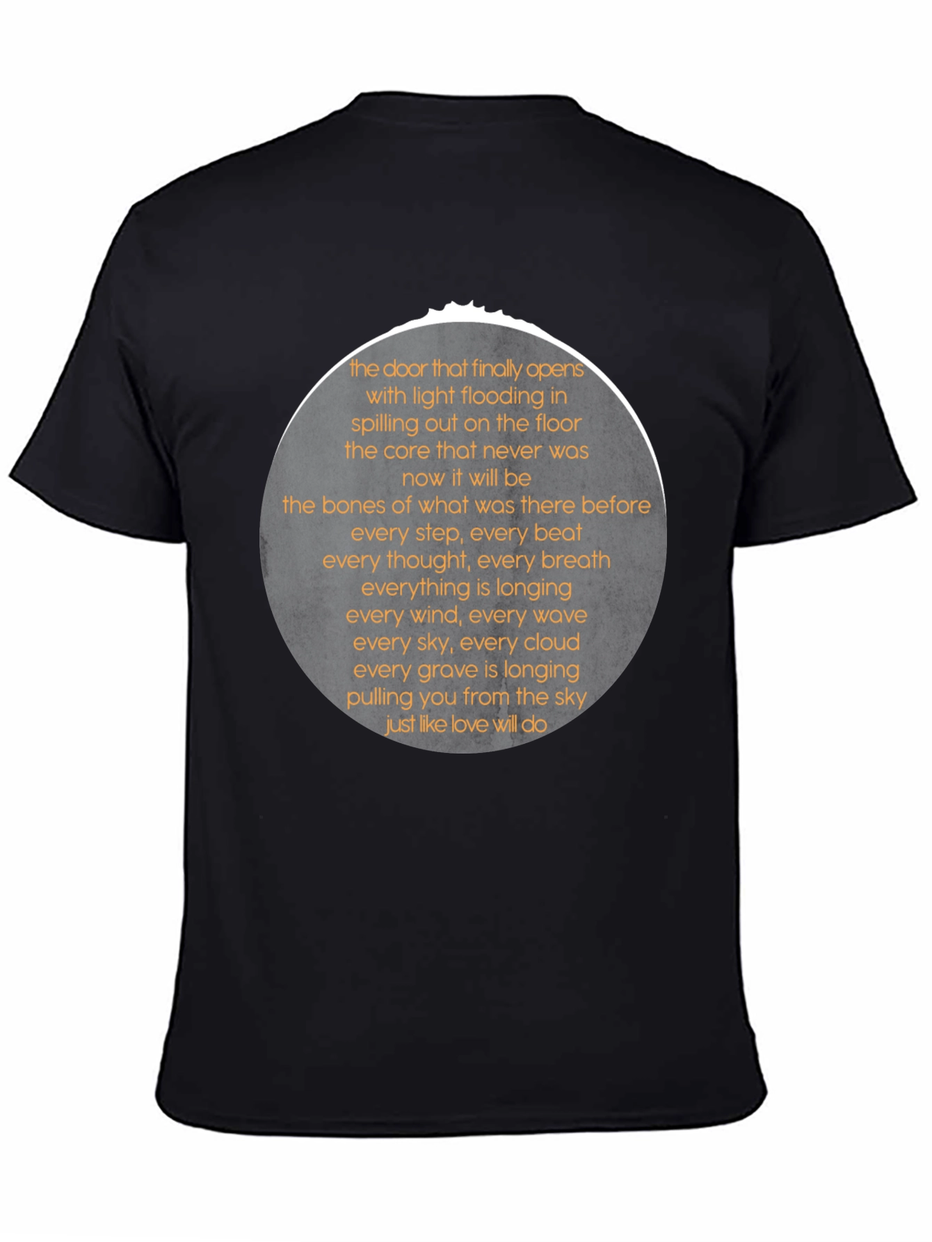 Black Poetry Print Tee - Expressive Black T-Shirt for Men view 4