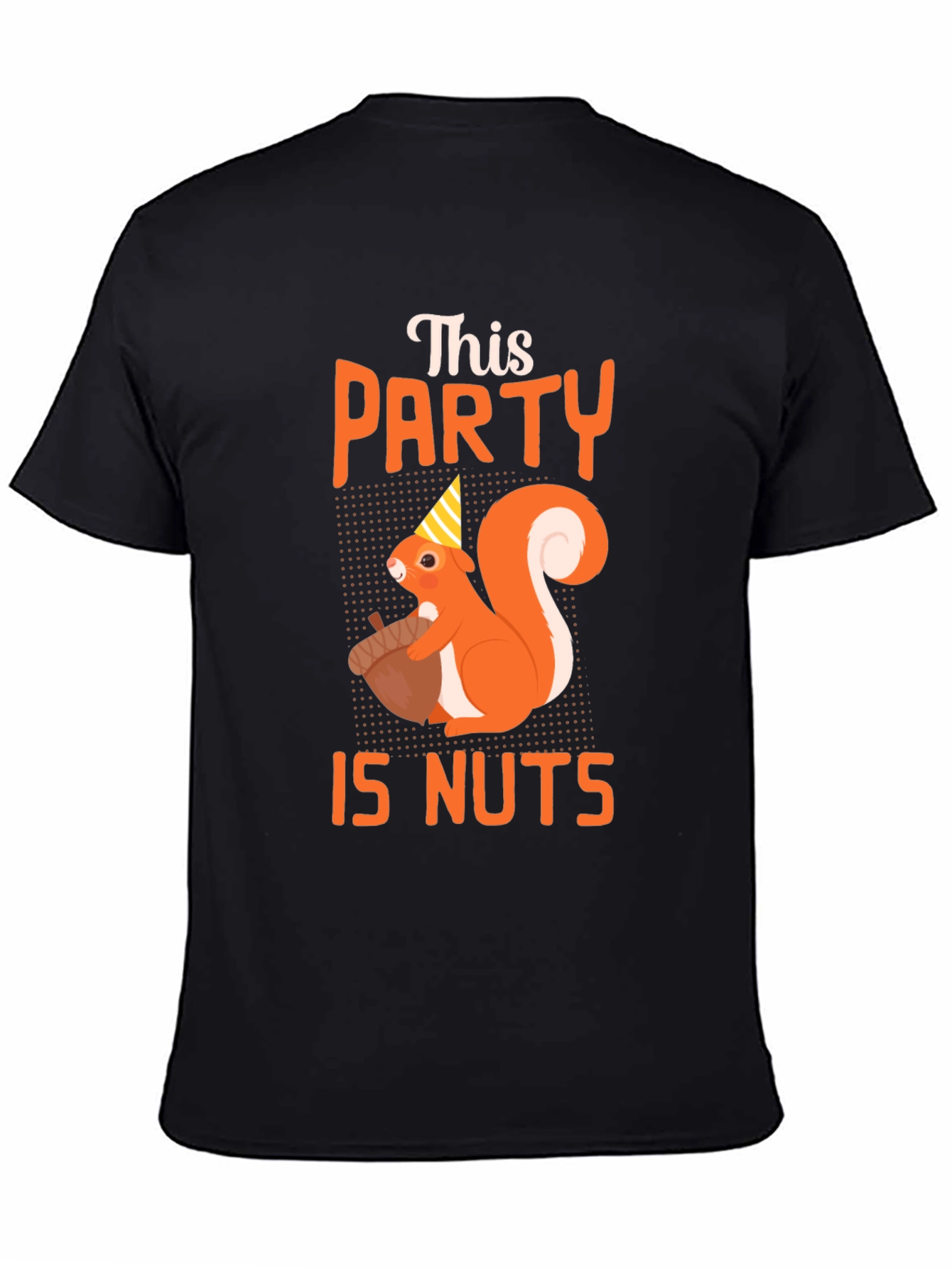 Black This Party Is Nuts T-Shirt Funny Squirrel Tee view 4