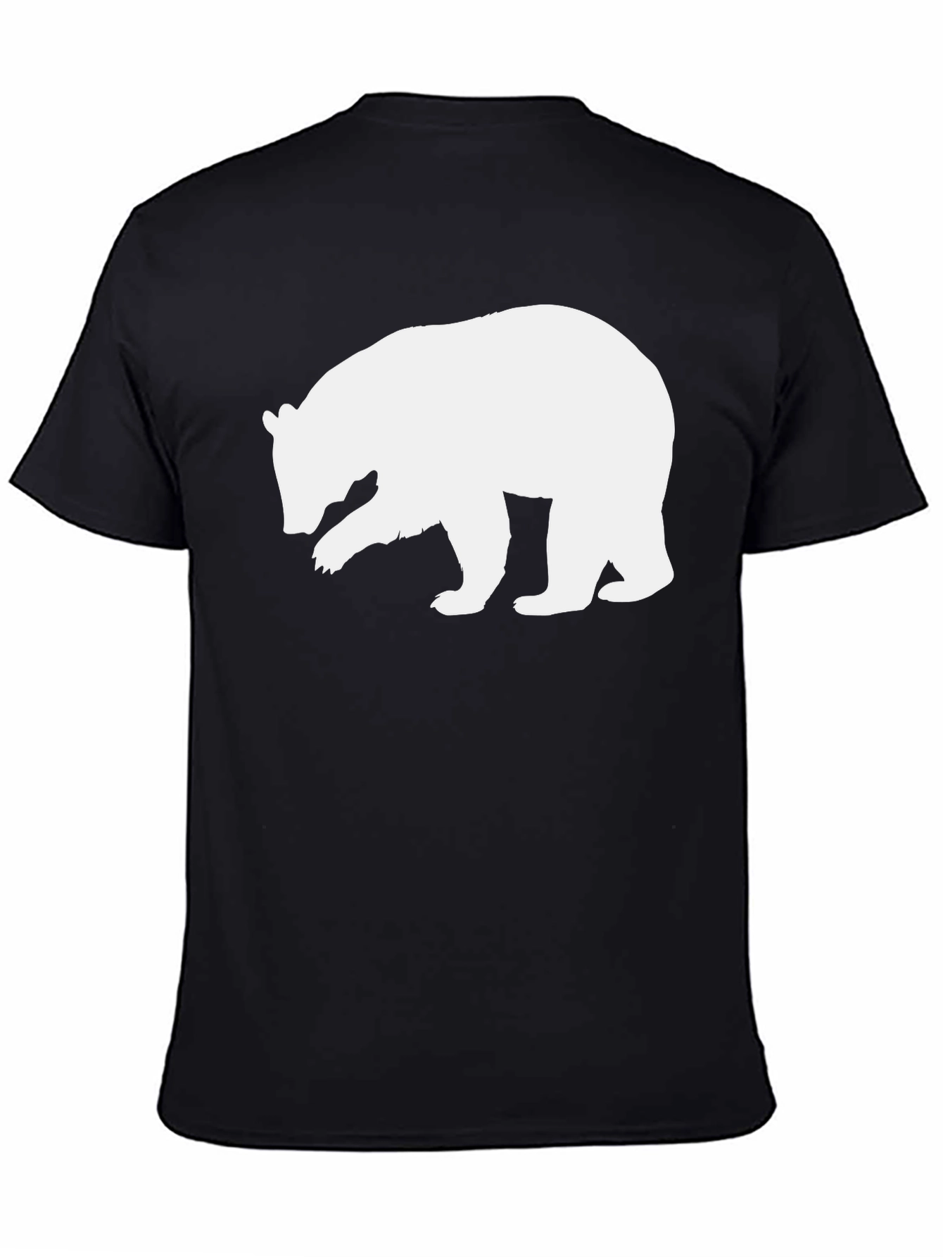 Black Bear Silhouette Graphic T-Shirt - Classic Black Tee view 4