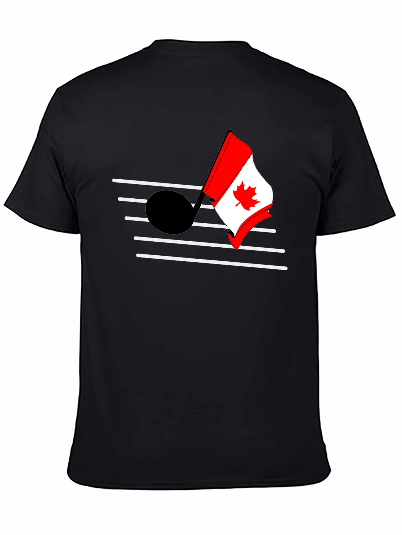 Black Canadian Music T-Shirt view 4