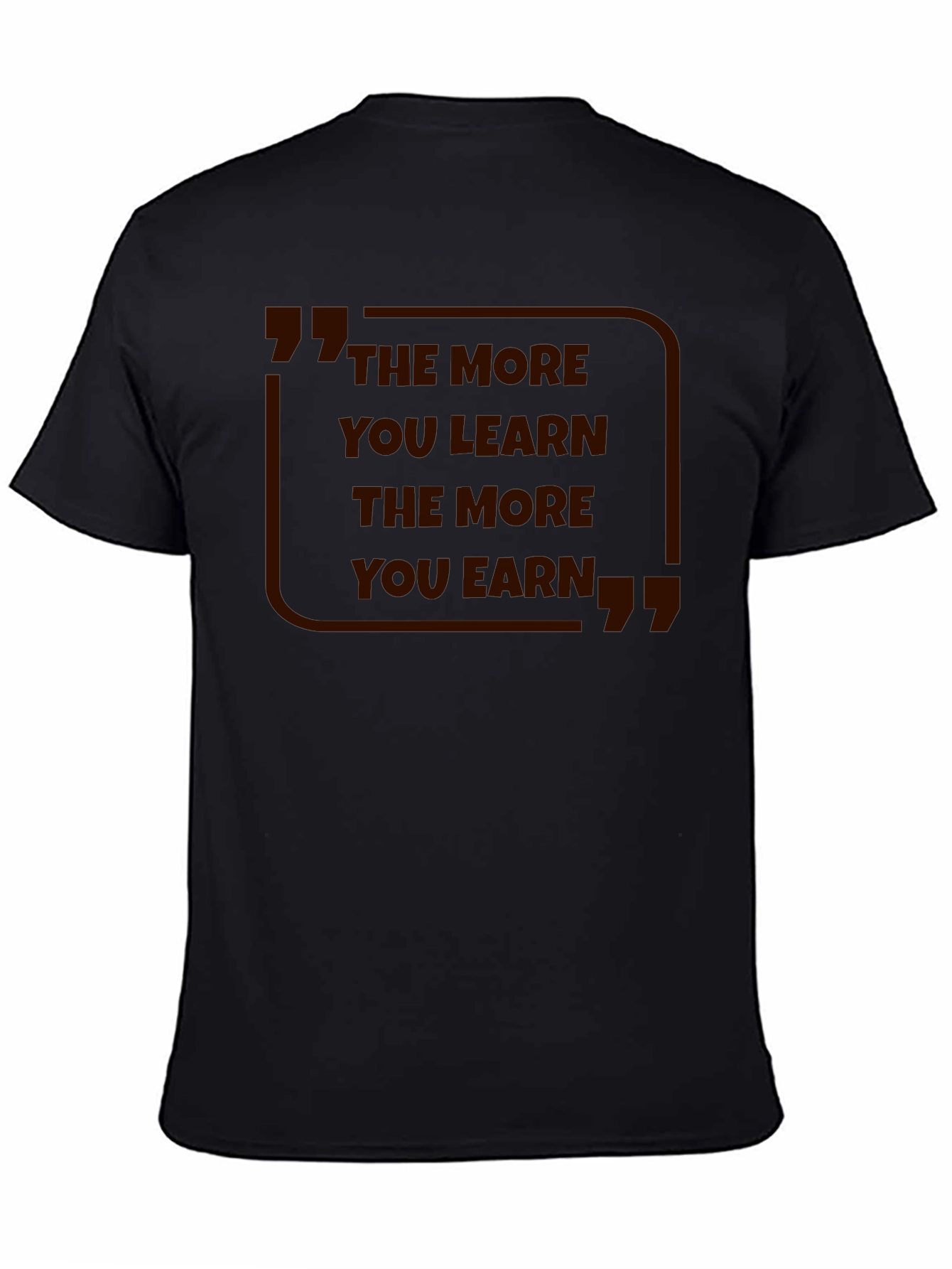 Black The More You Learn T-Shirt view 4