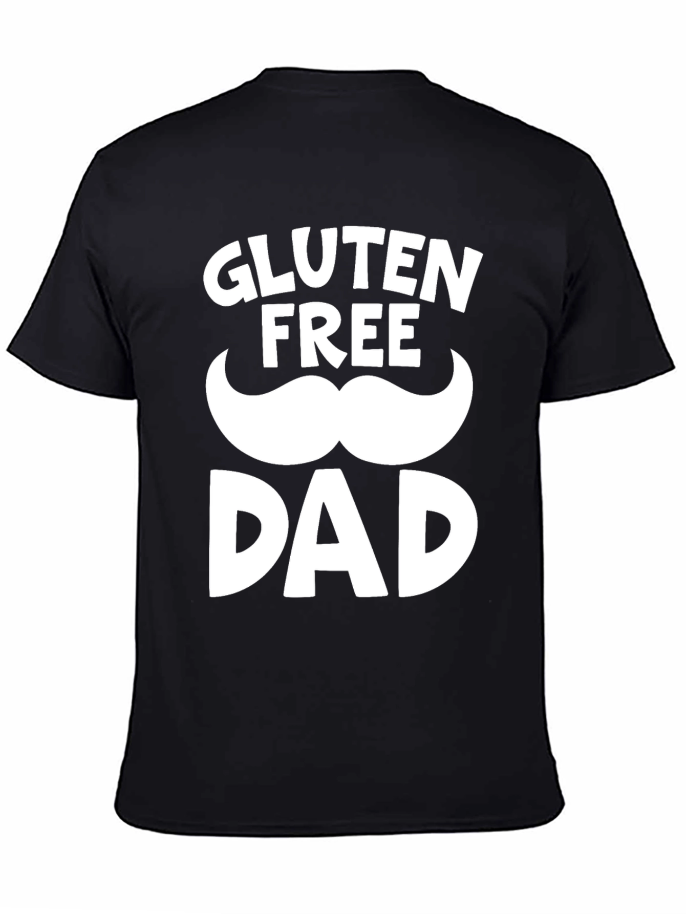 Black Gluten Free Dad Black Graphic T-Shirt view 4