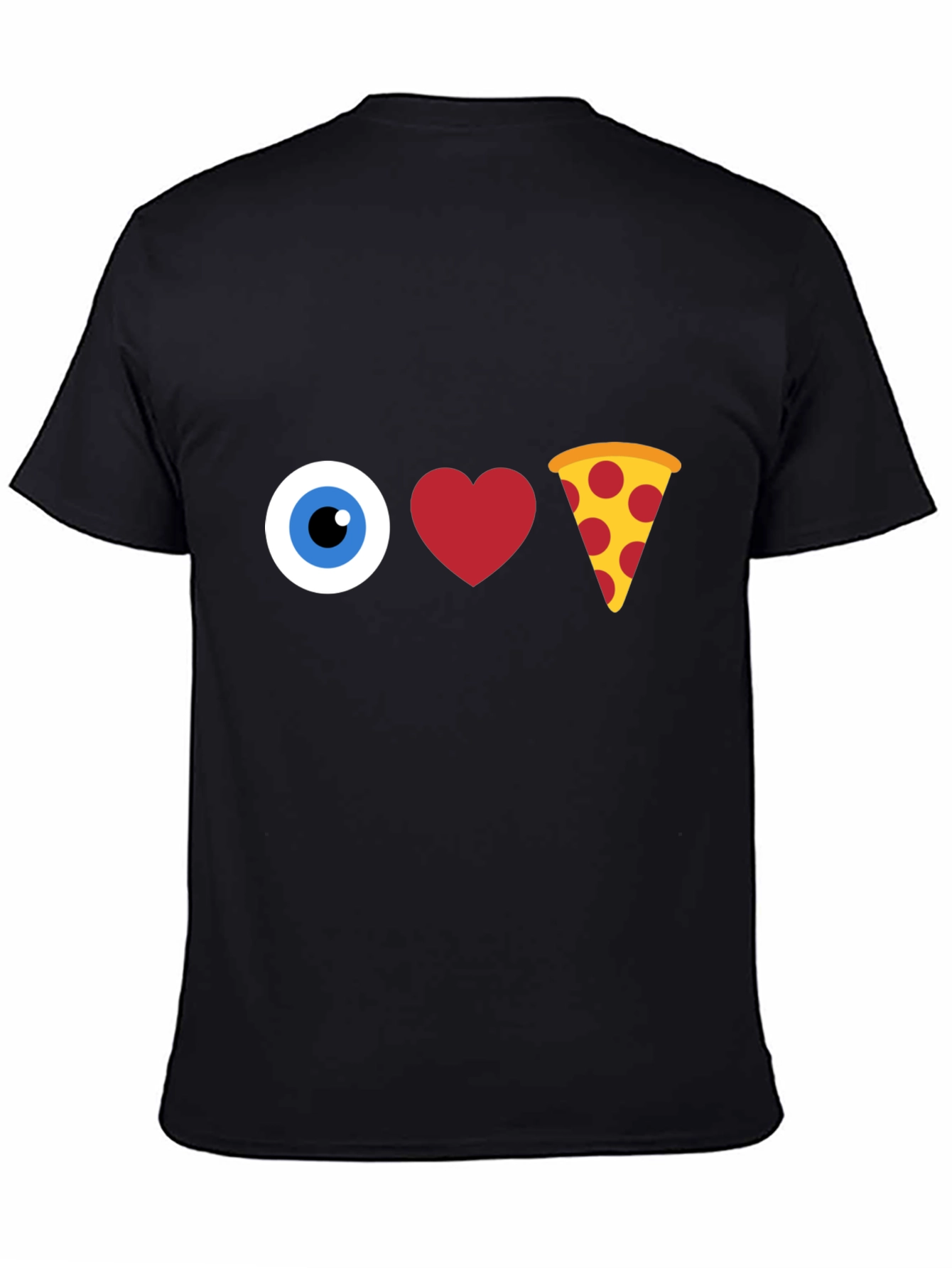 Black I Love Pizza Graphic T-Shirt view 4