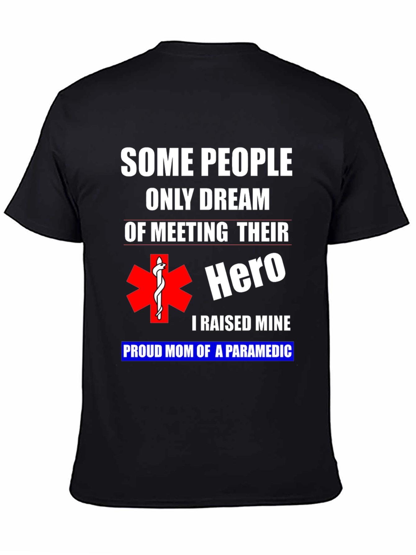 Black Proud Paramedic Mom Graphic T-Shirt view 4