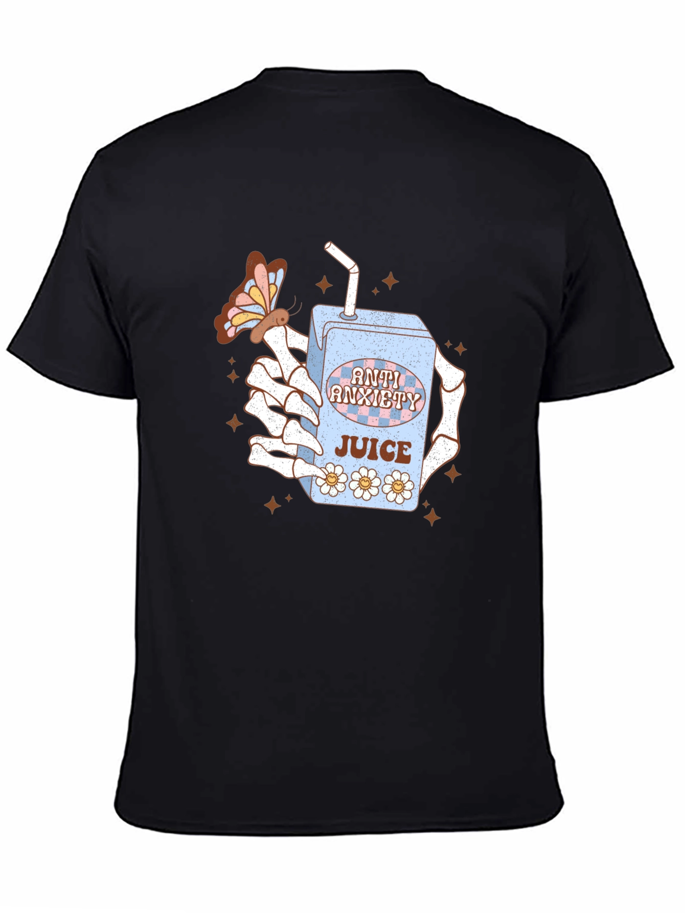 Black Anti Anxiety Juice Graphic Tee - Relaxed Fit view 4
