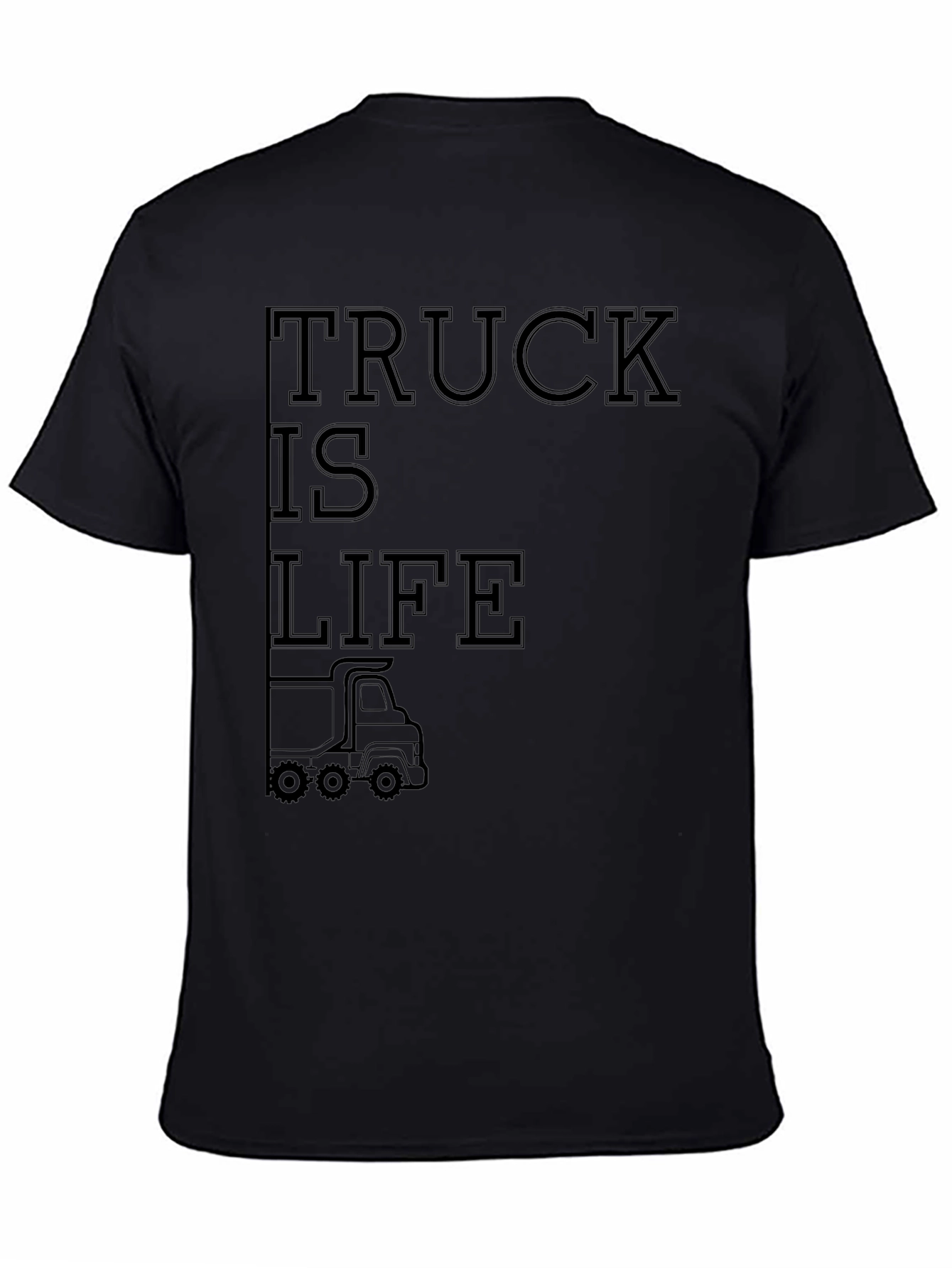 Black Truck is Life Graphic Tee - Black view 4