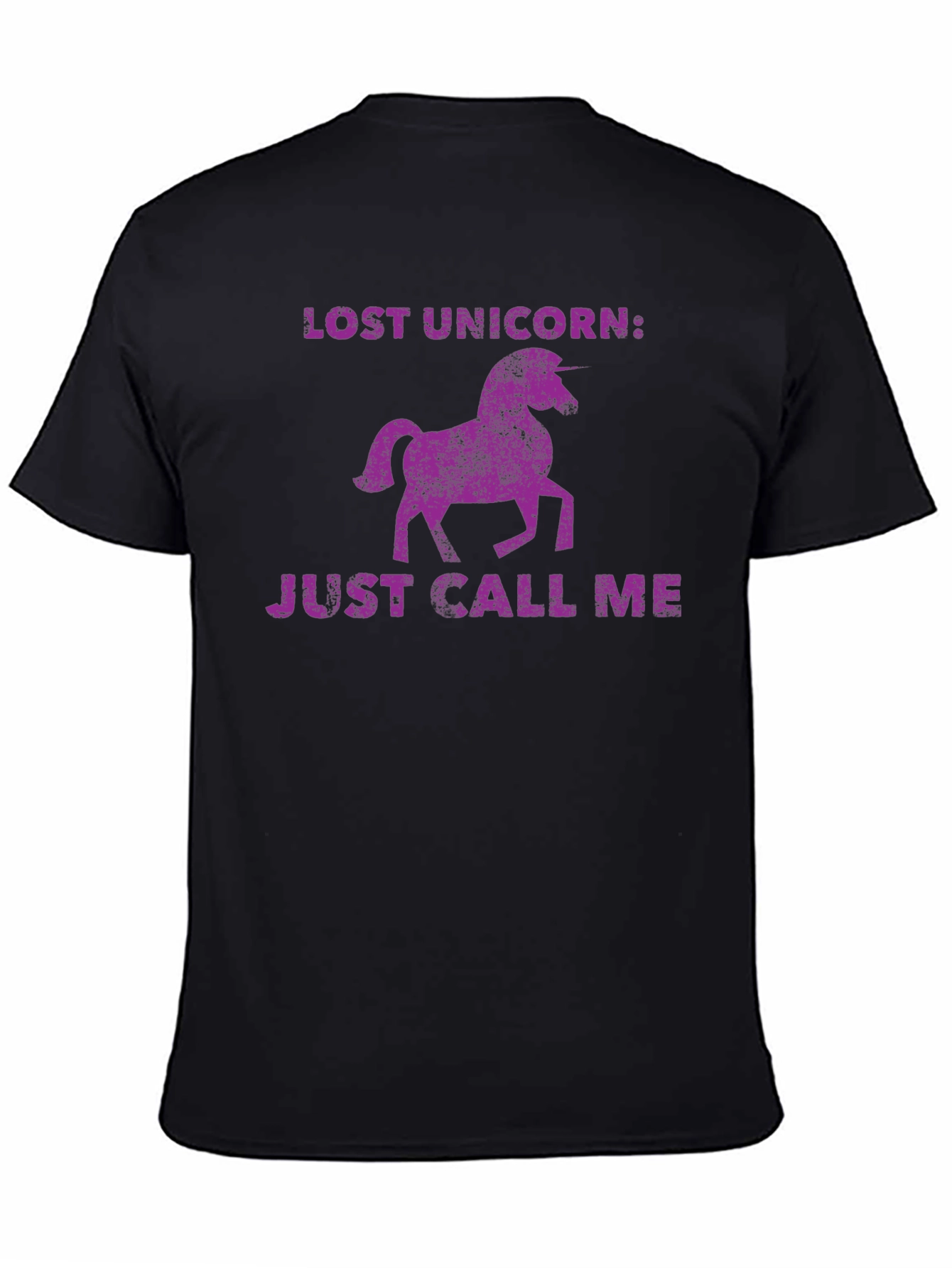 Black Lost Unicorn Graphic Tee - Just Call Me Funny T-Shirt view 4