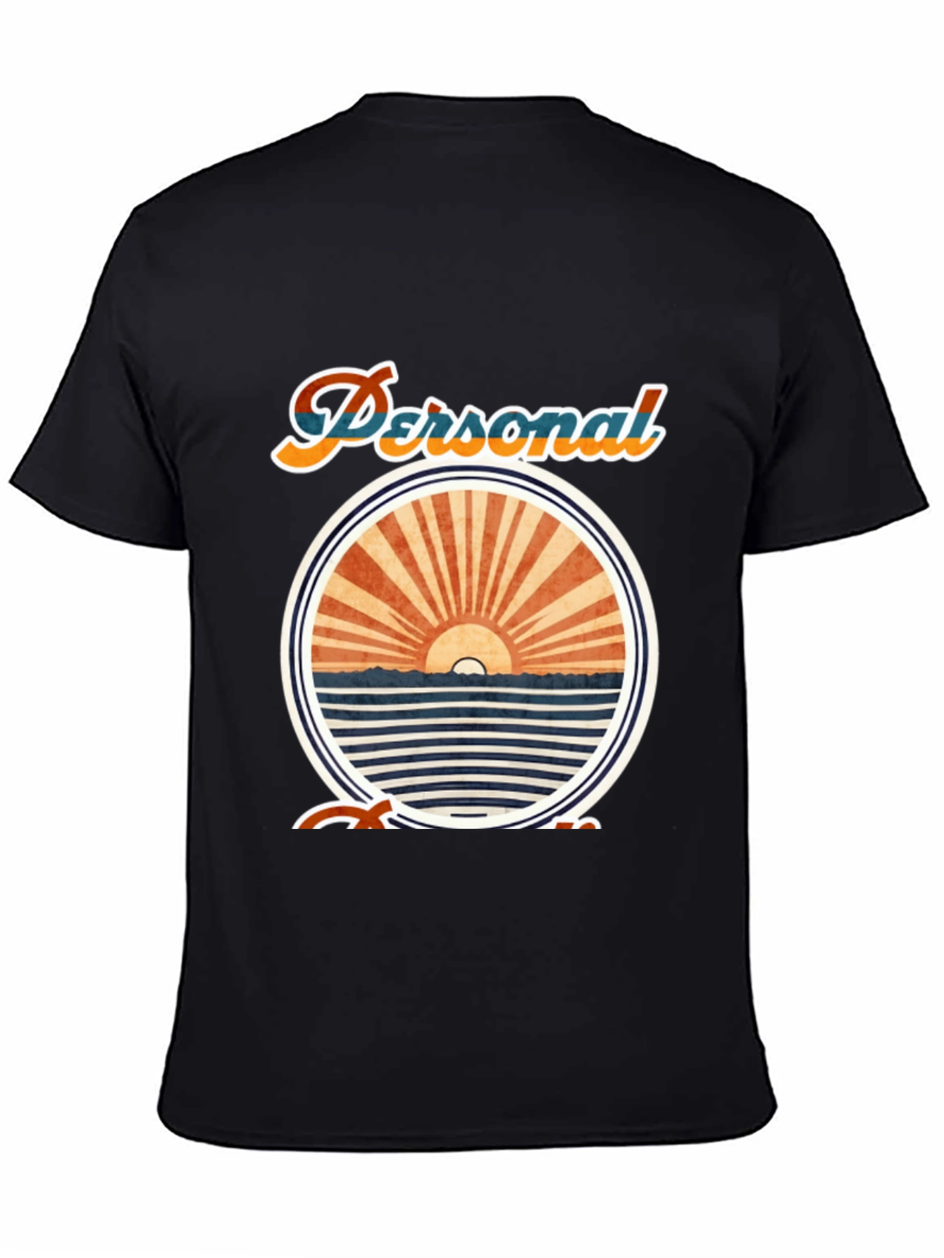 Black Personal Cruise T-Shirt - Black Crew Neck view 4