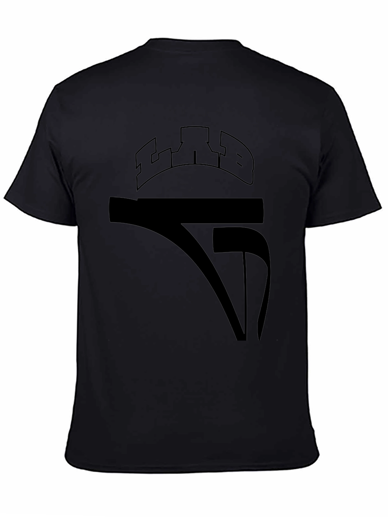 Black Black Graphic T-Shirt - Men's Casual Wear view 4