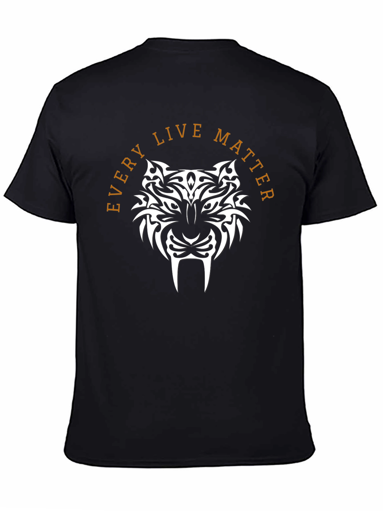 Black Tribal Tiger Graphic Tee - Every Live Matter! view 4