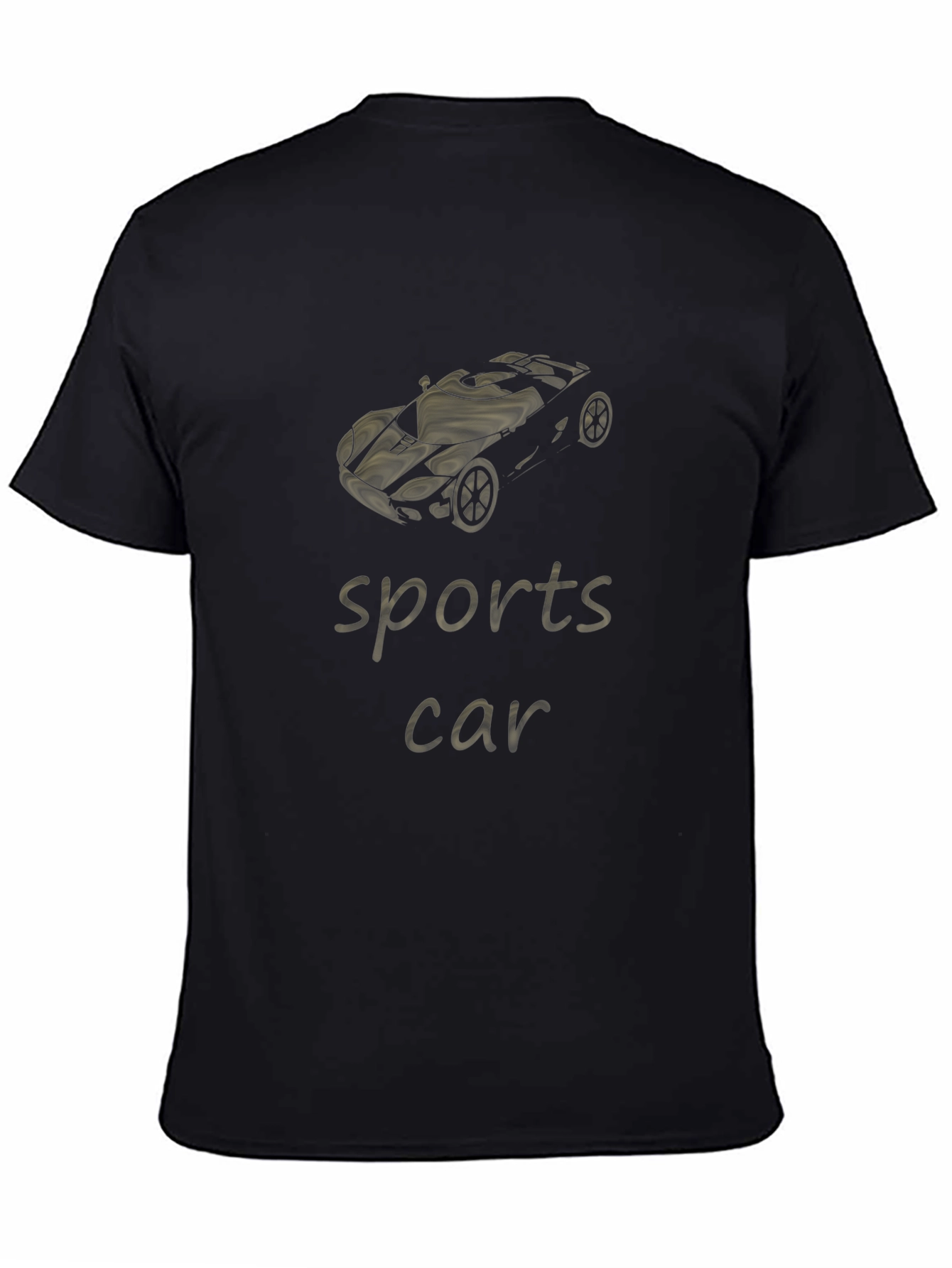 Black Stylish Black Sports Car Graphic Tee view 4