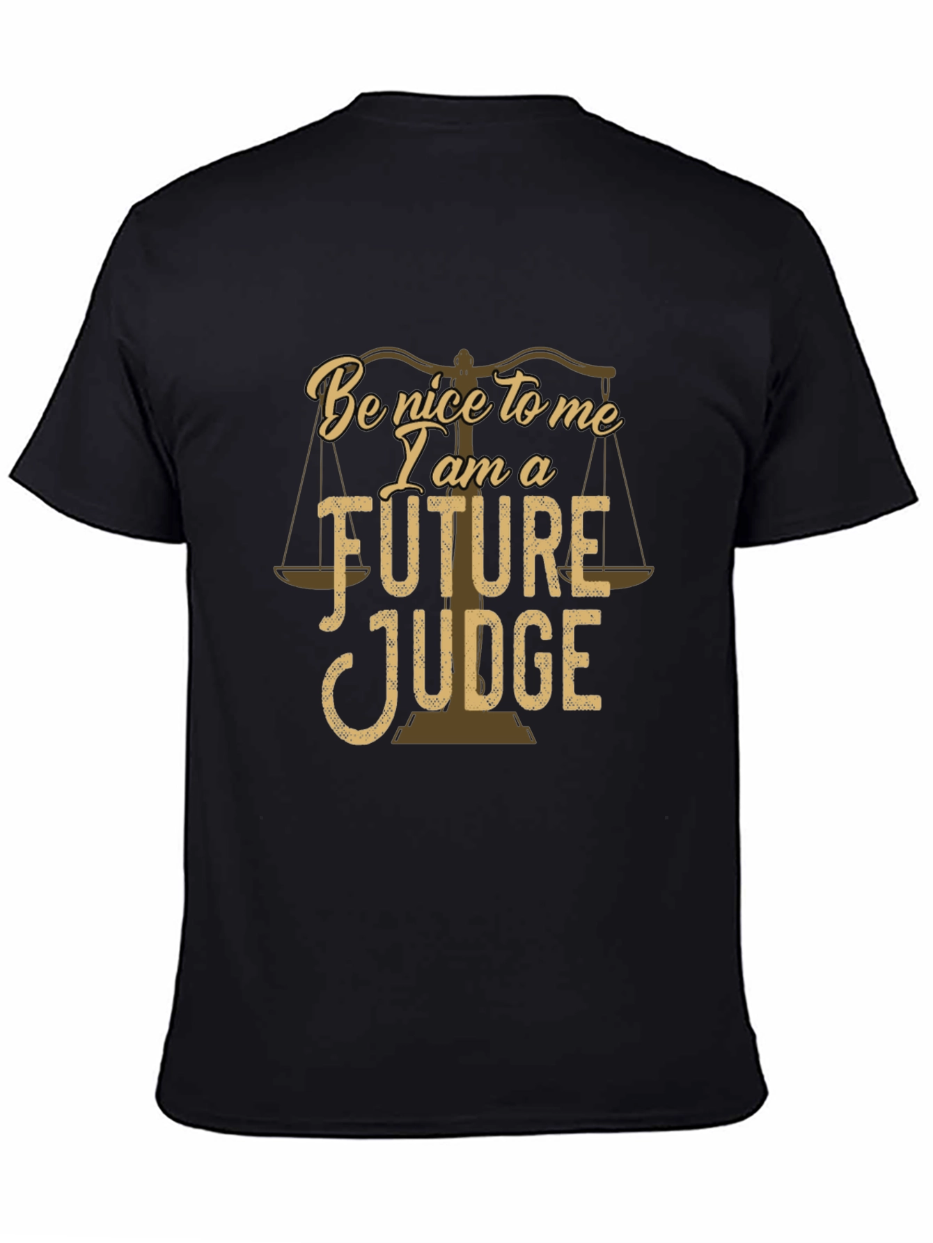 Black Future Judge T-Shirt - Law Student Graduation Gift view 4