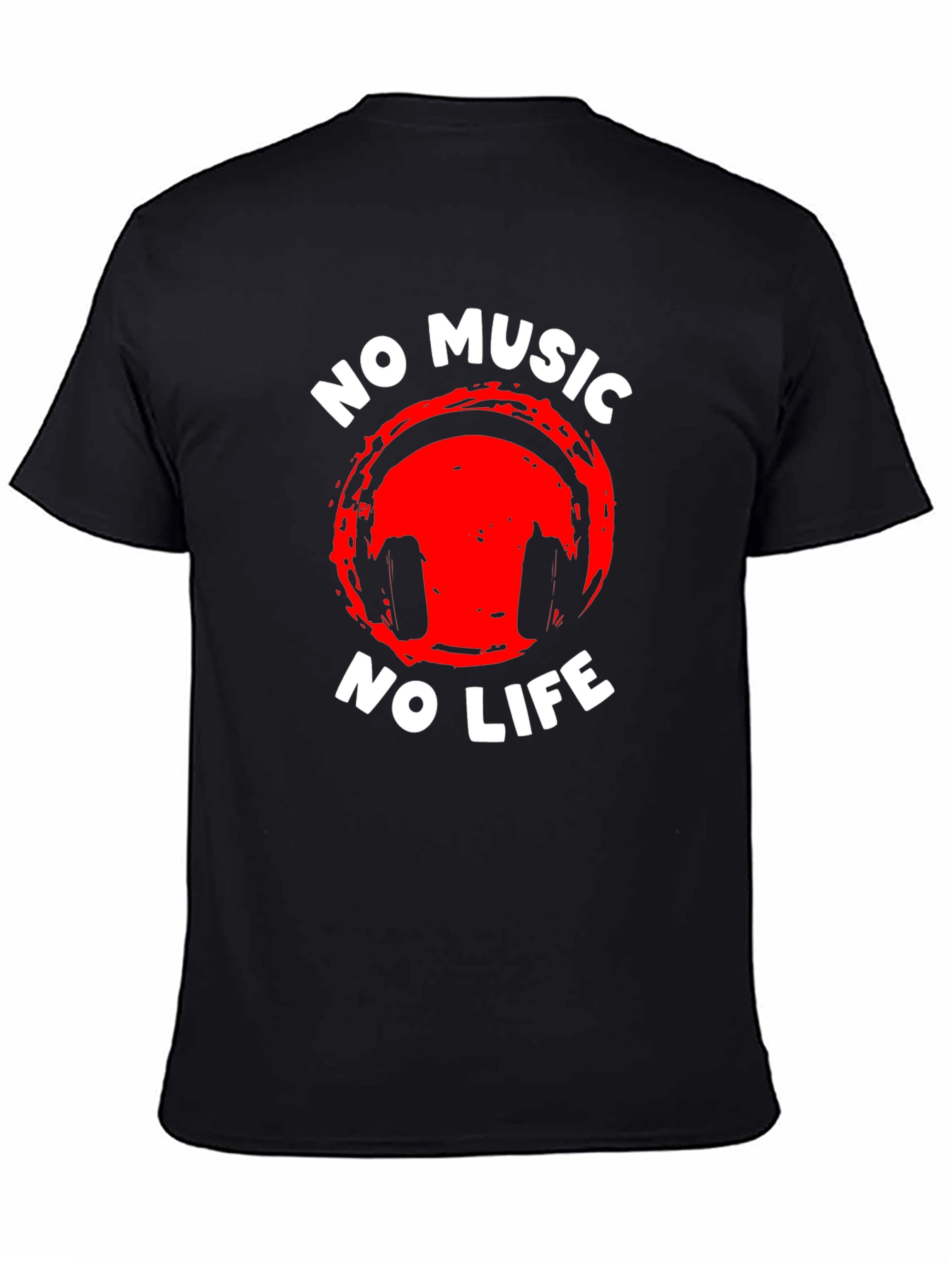Black No Music No Life Graphic Tee - Premium Cotton view 4