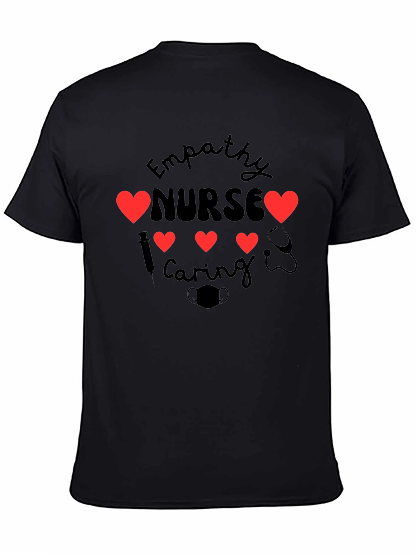 Black Empathy Nurse Caring T-Shirt view 4