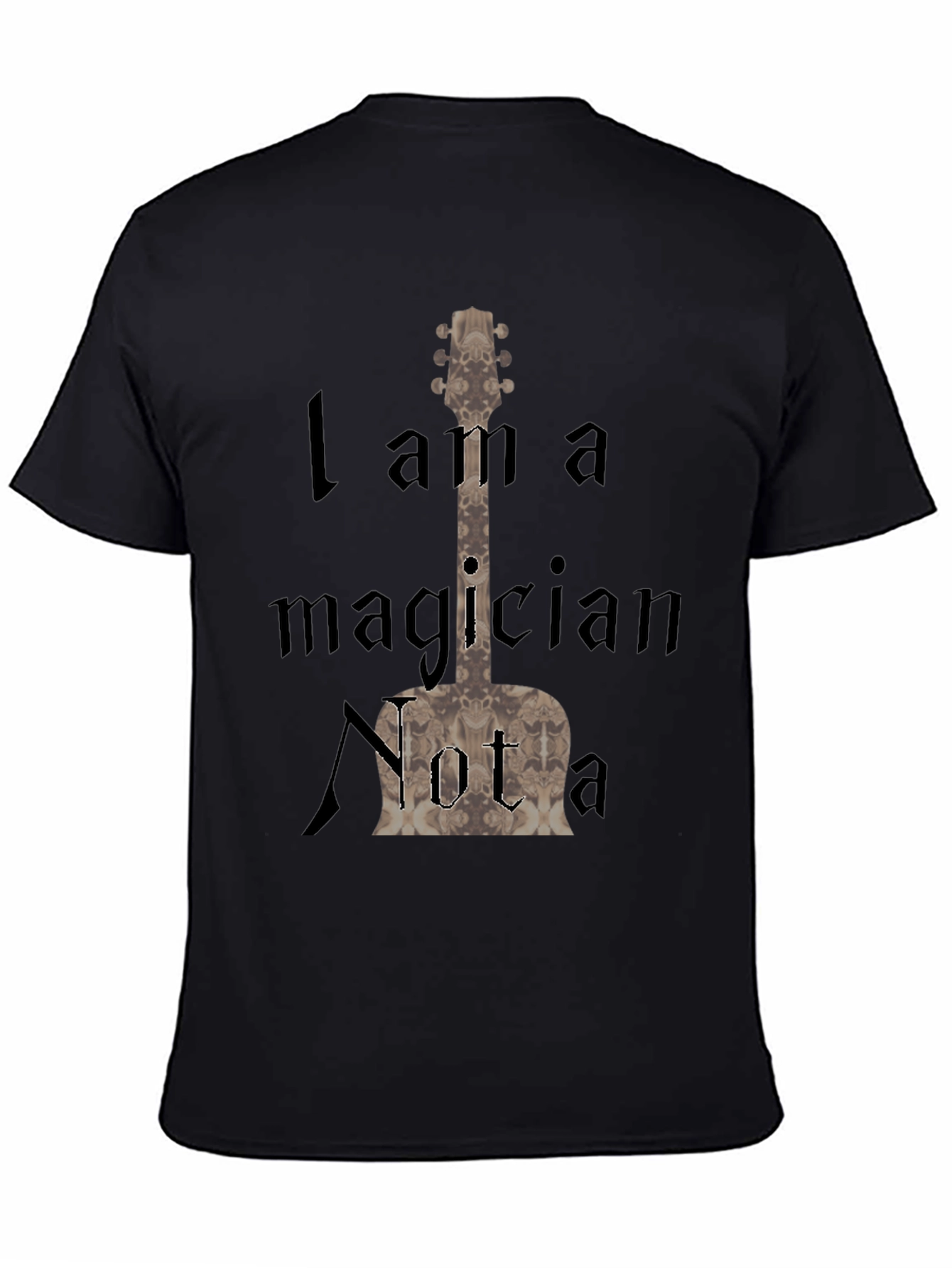 Black I am a Magician Nota Guitarist Tee view 4