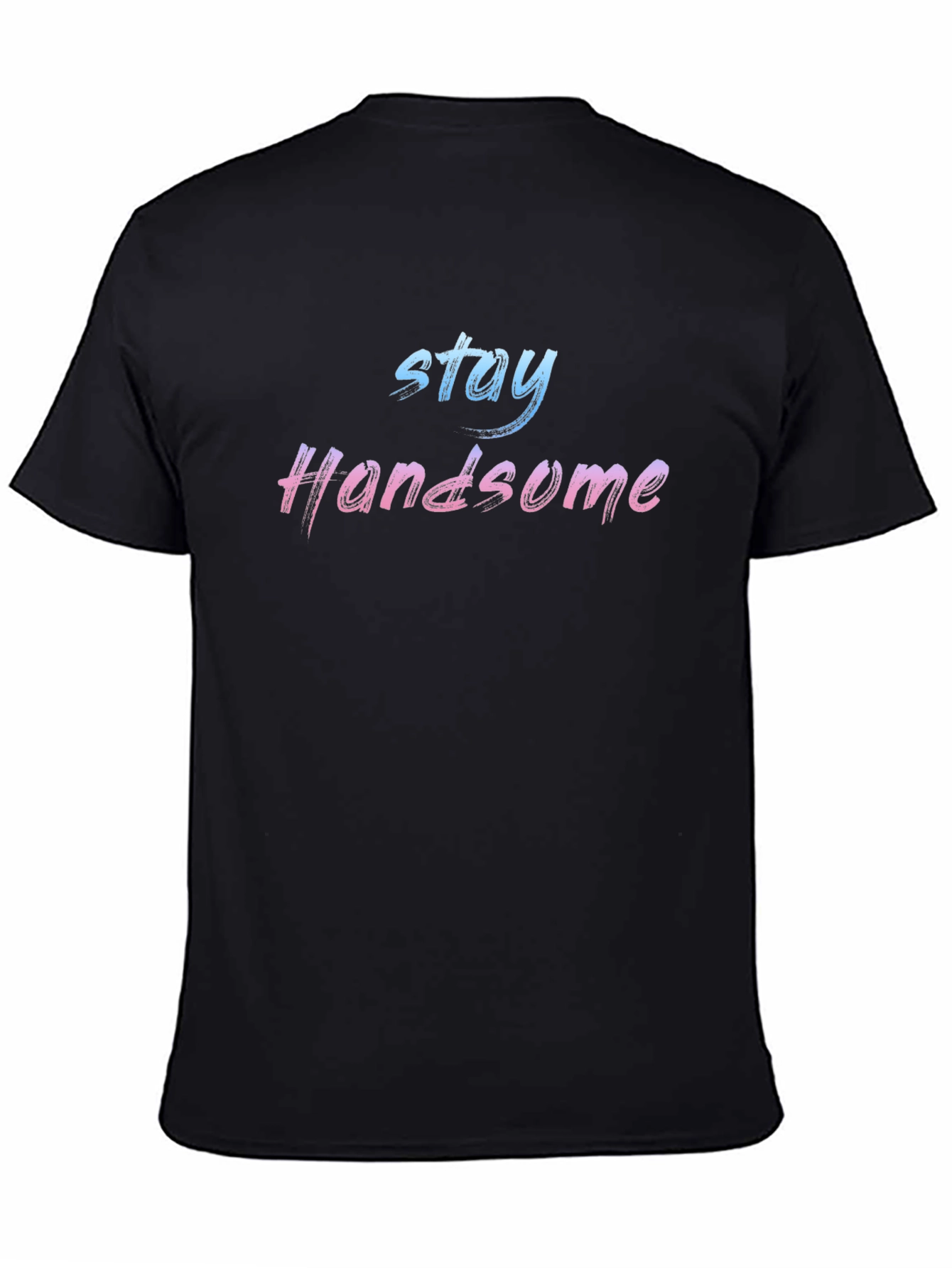 Black Stay Handsome Gradient Graphic Tee view 4
