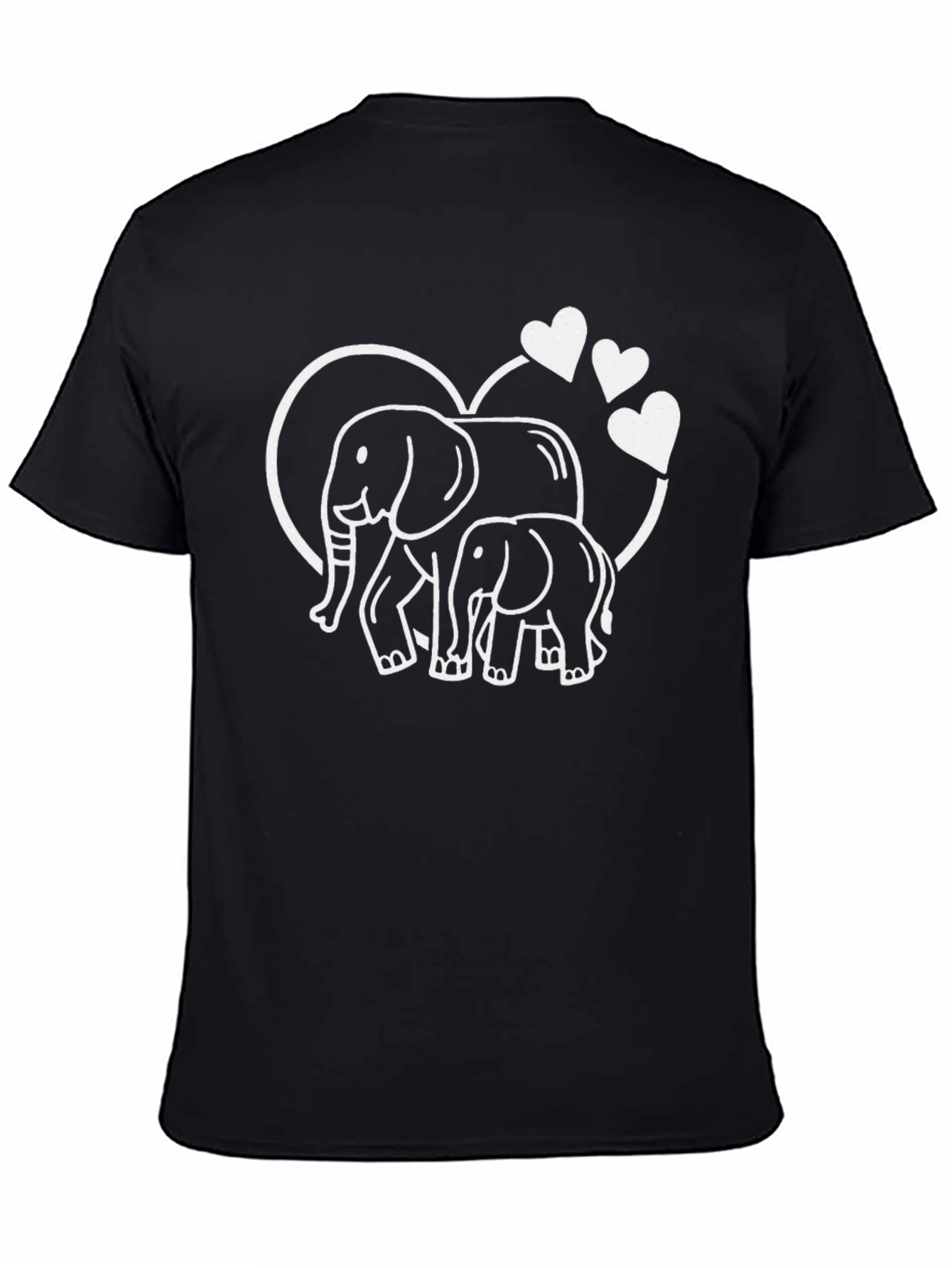 Black Elephant Love T-Shirt - Mama & Baby Tee view 4