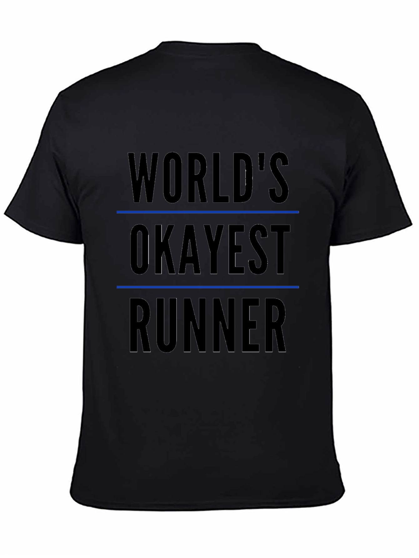 Black World's Okayest Runner Black T-Shirt view 4
