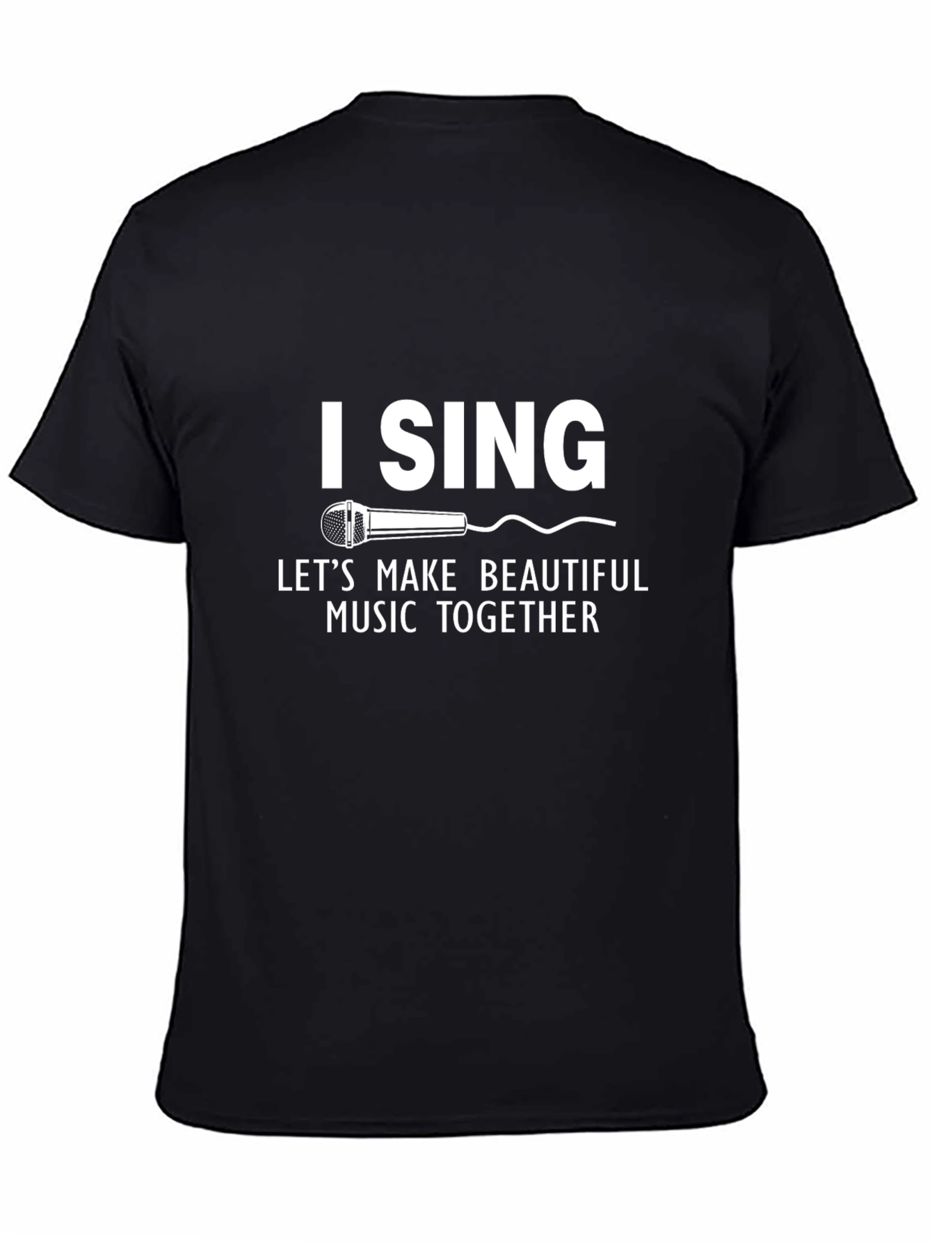 Black I Sing Graphic Tee - Make Beautiful Music Together view 4