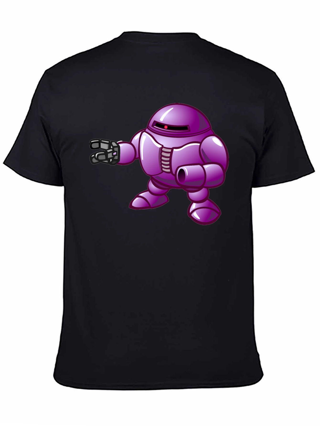 Black Purple Robot Graphic T-Shirt view 4