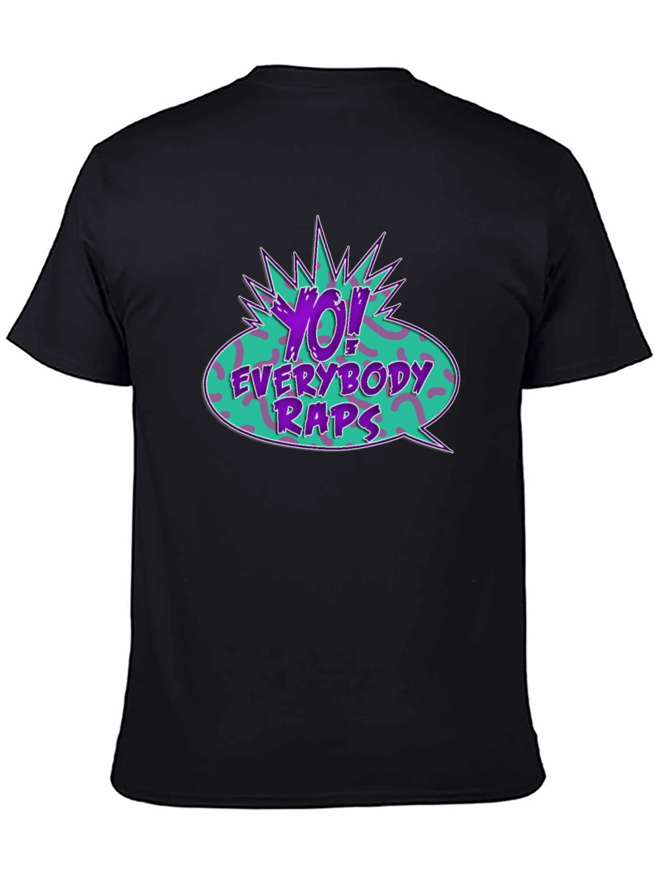 Black Yo! Everybody Raps Graphic Tee view 4