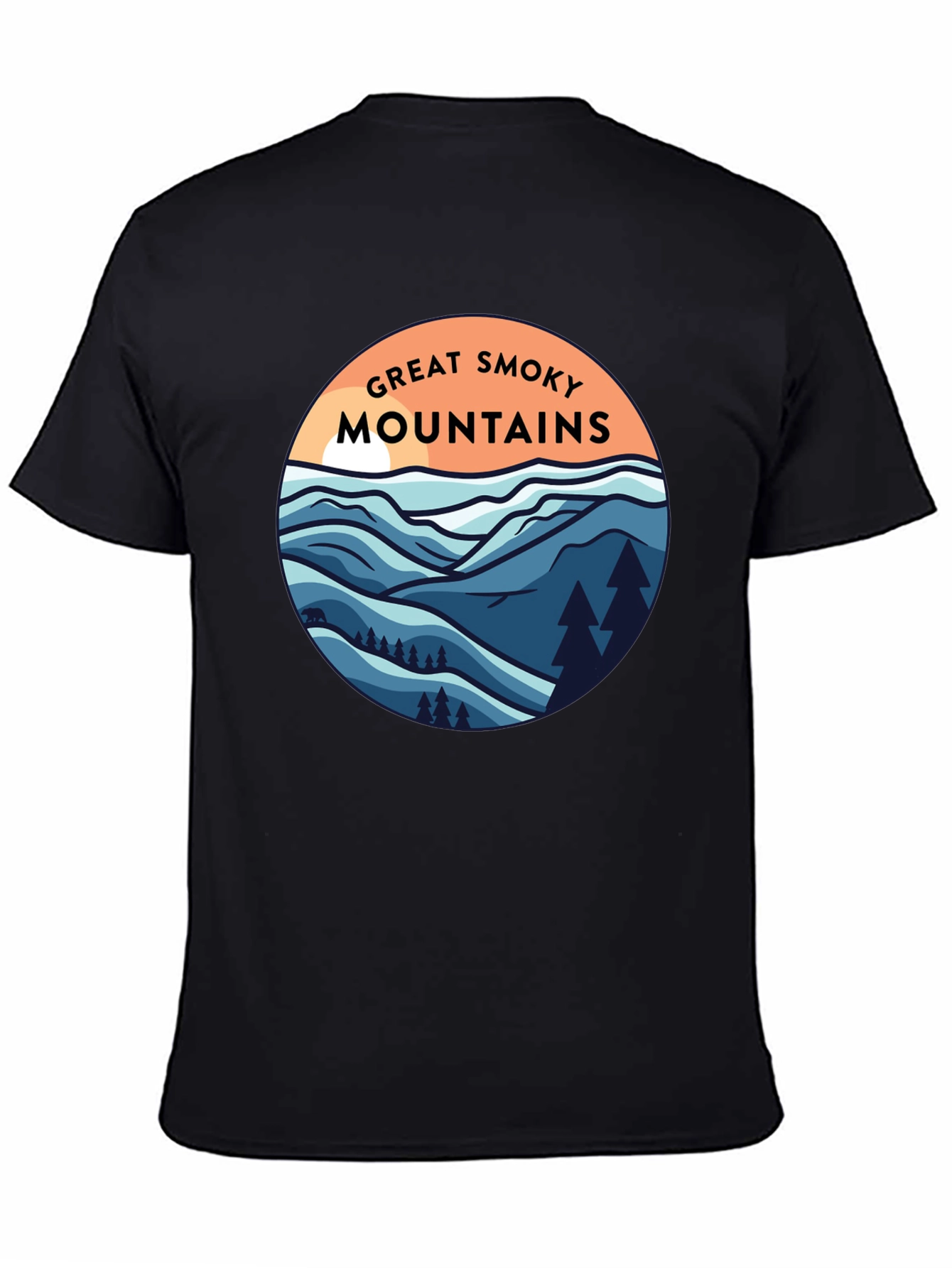 Black Great Smoky Mountains Graphic Tee - Black view 4