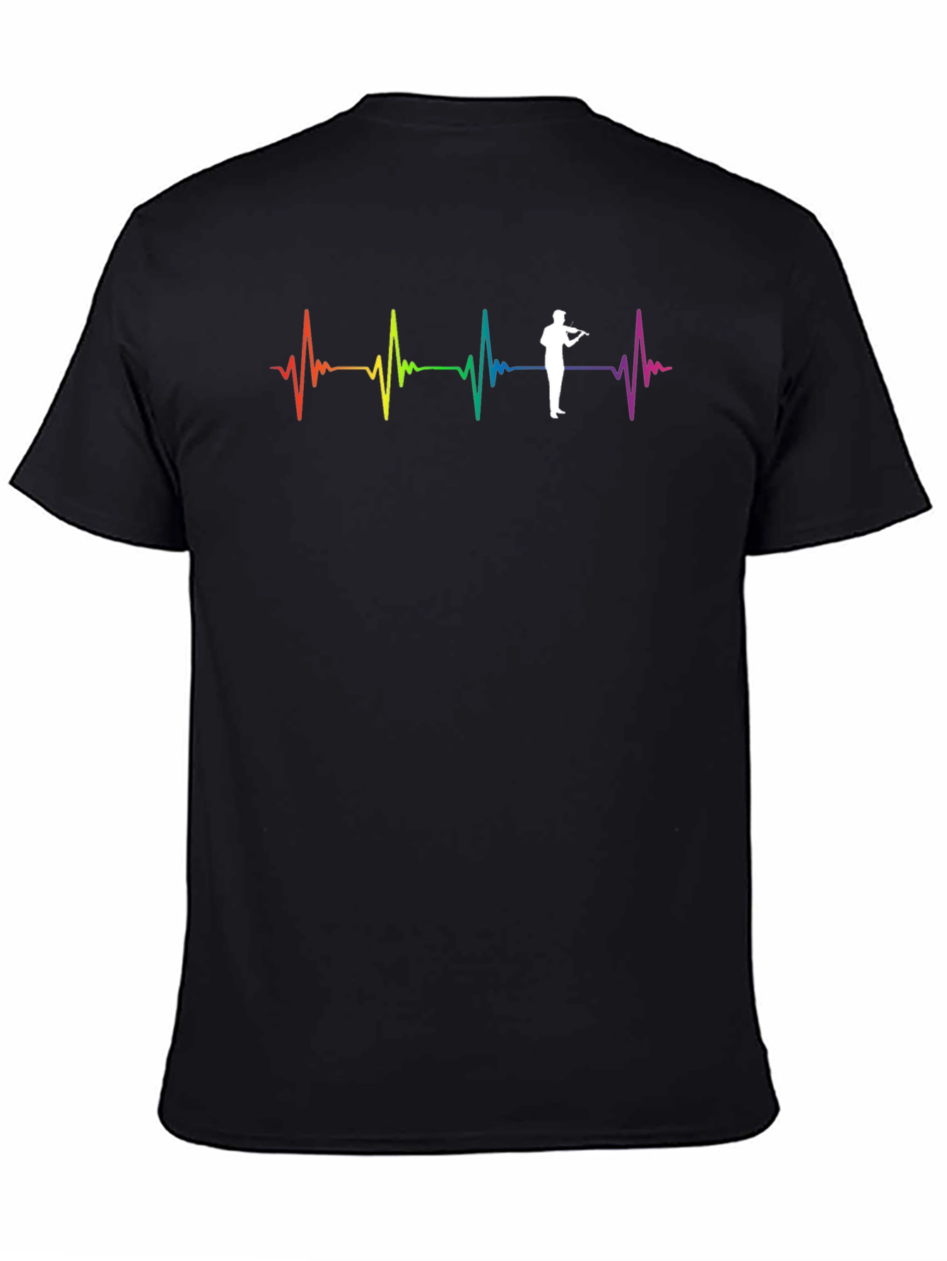Black Violin Heartbeat T-Shirt - Musical Pulse Tee view 4