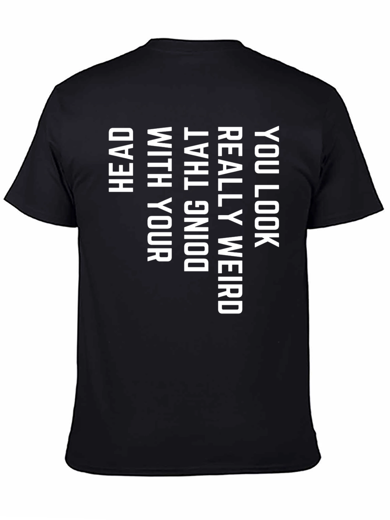 Black Funny Weird Graphic Print Tee view 4