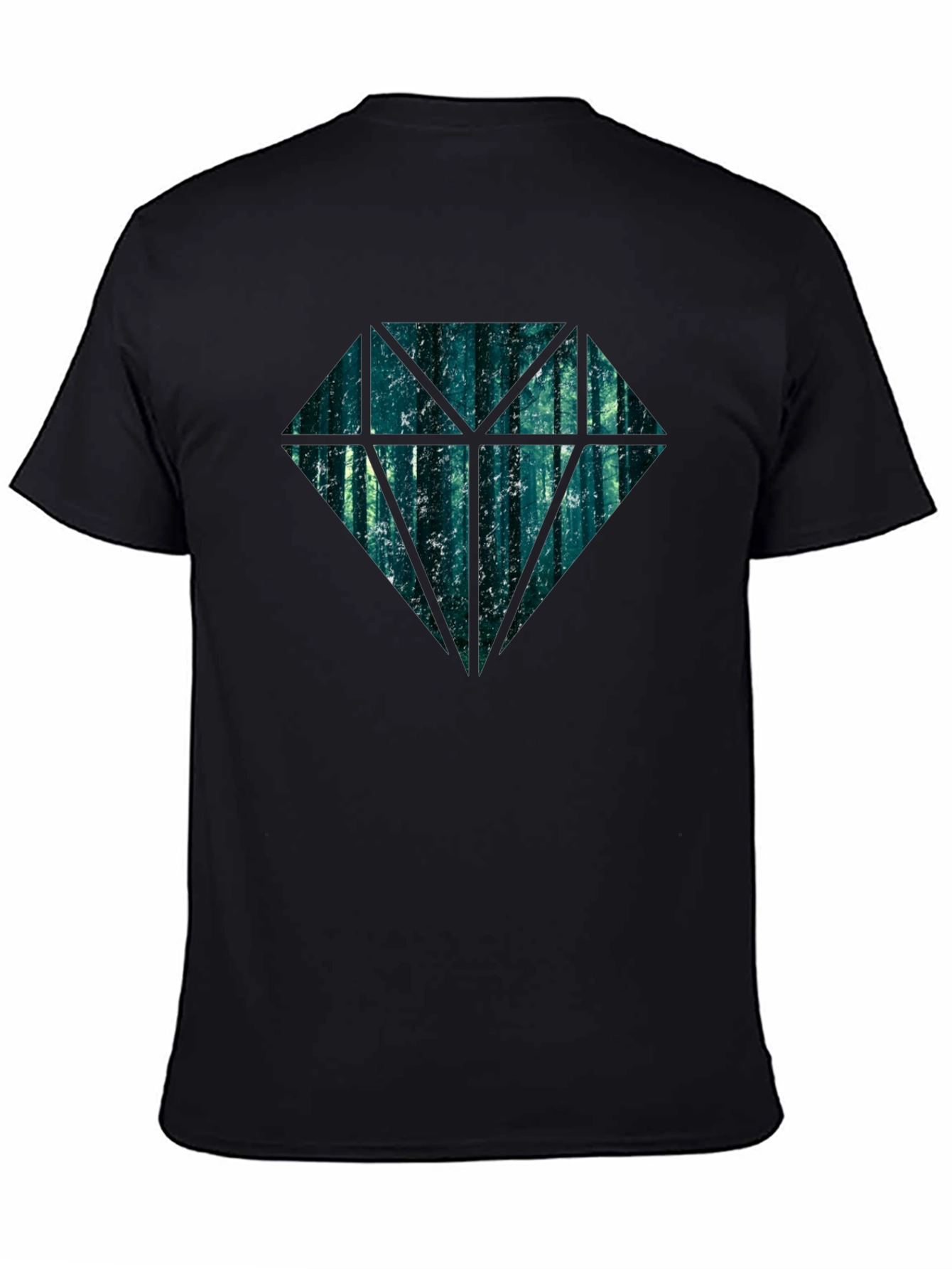 Black Diamond Forest Men's Black T-Shirt view 4