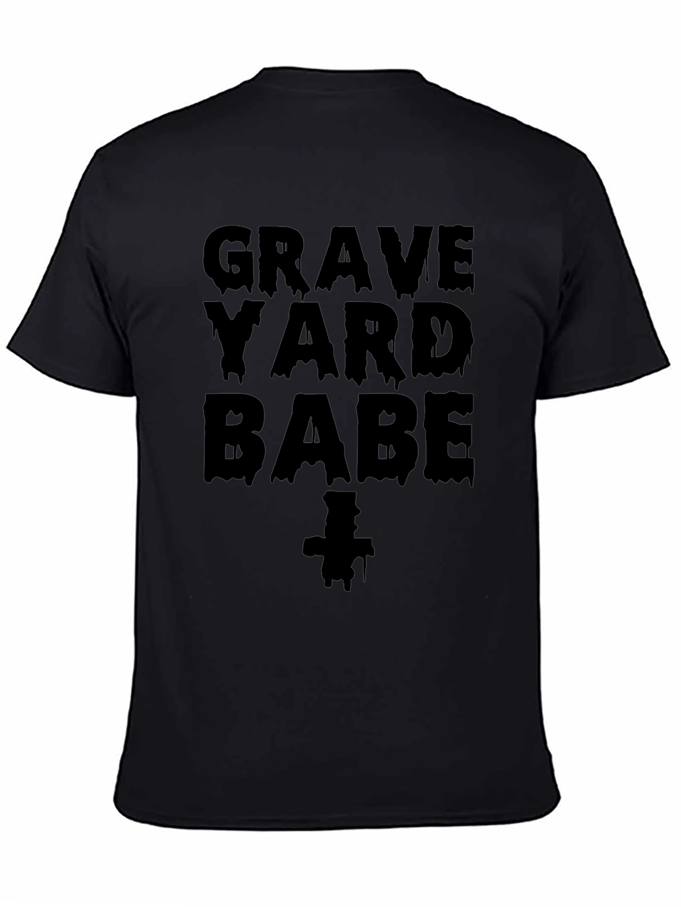 Black Graveyard Babe Graphic Tee - Black view 4