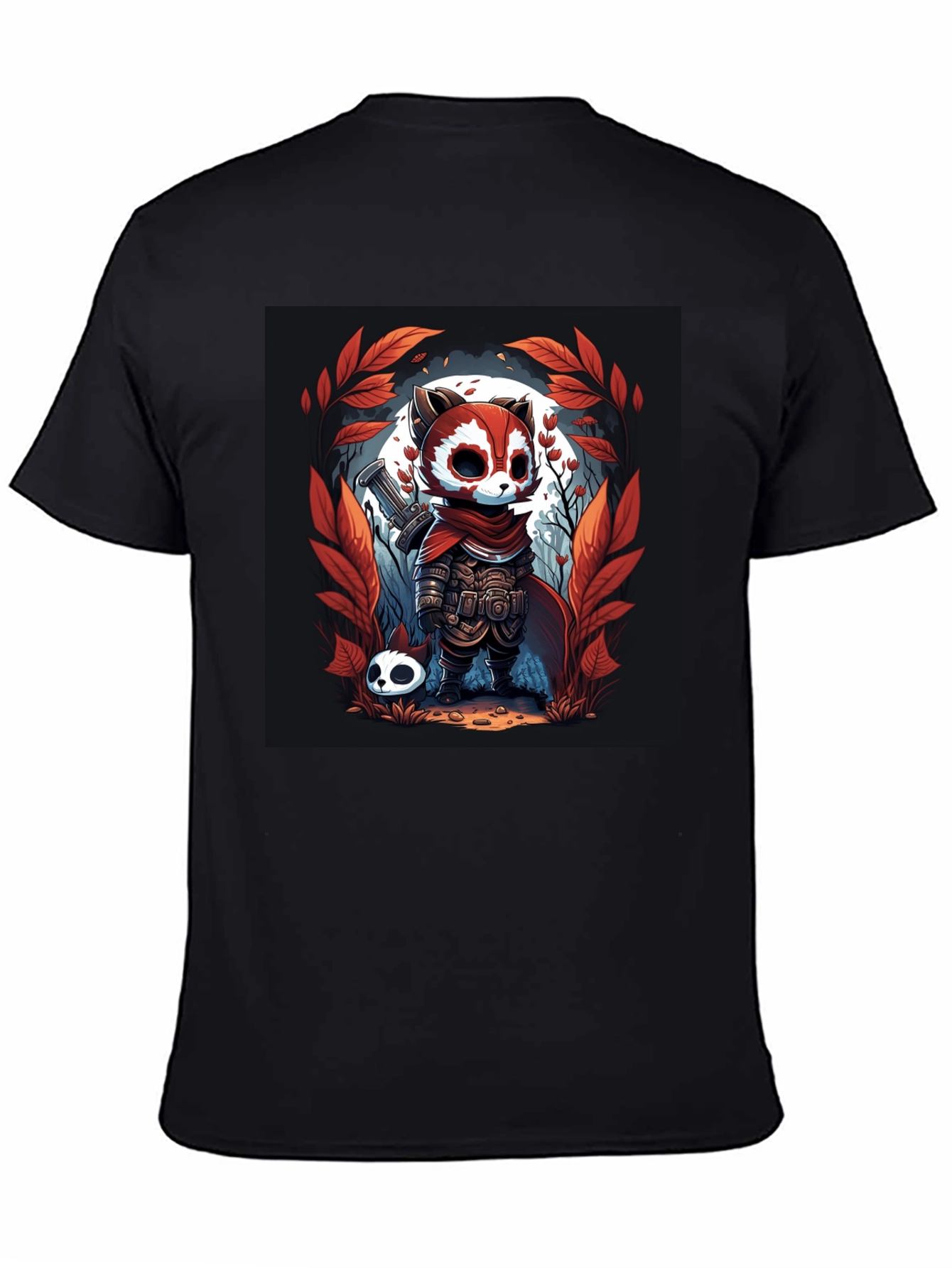 Black Guardian Raccoon Graphic T-Shirt view 4