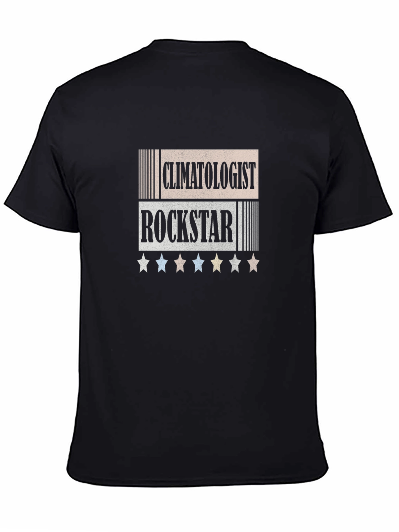 Black Climatologist Rockstar Graphic Tee - Black view 4