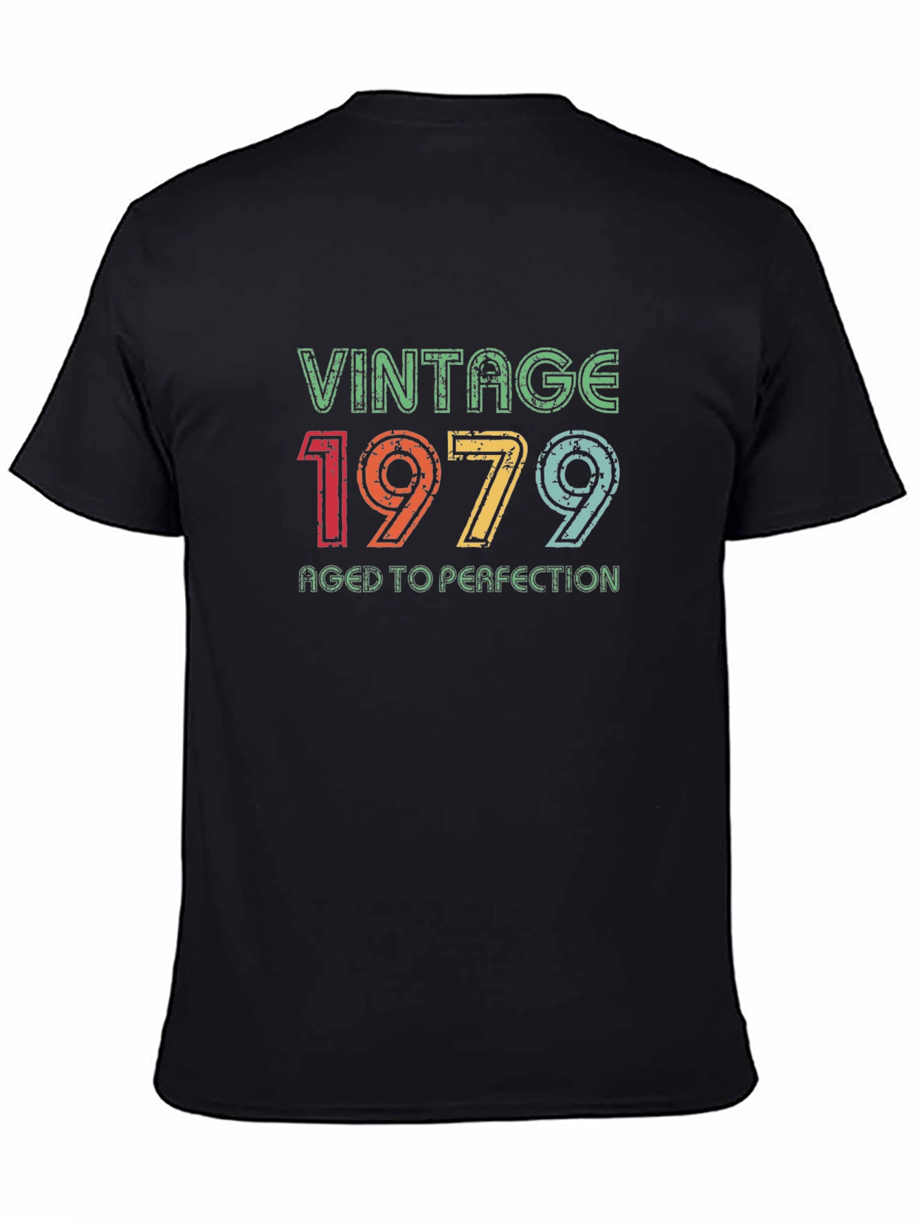 Black Vintage 1979 Aged to Perfection T-Shirt view 4