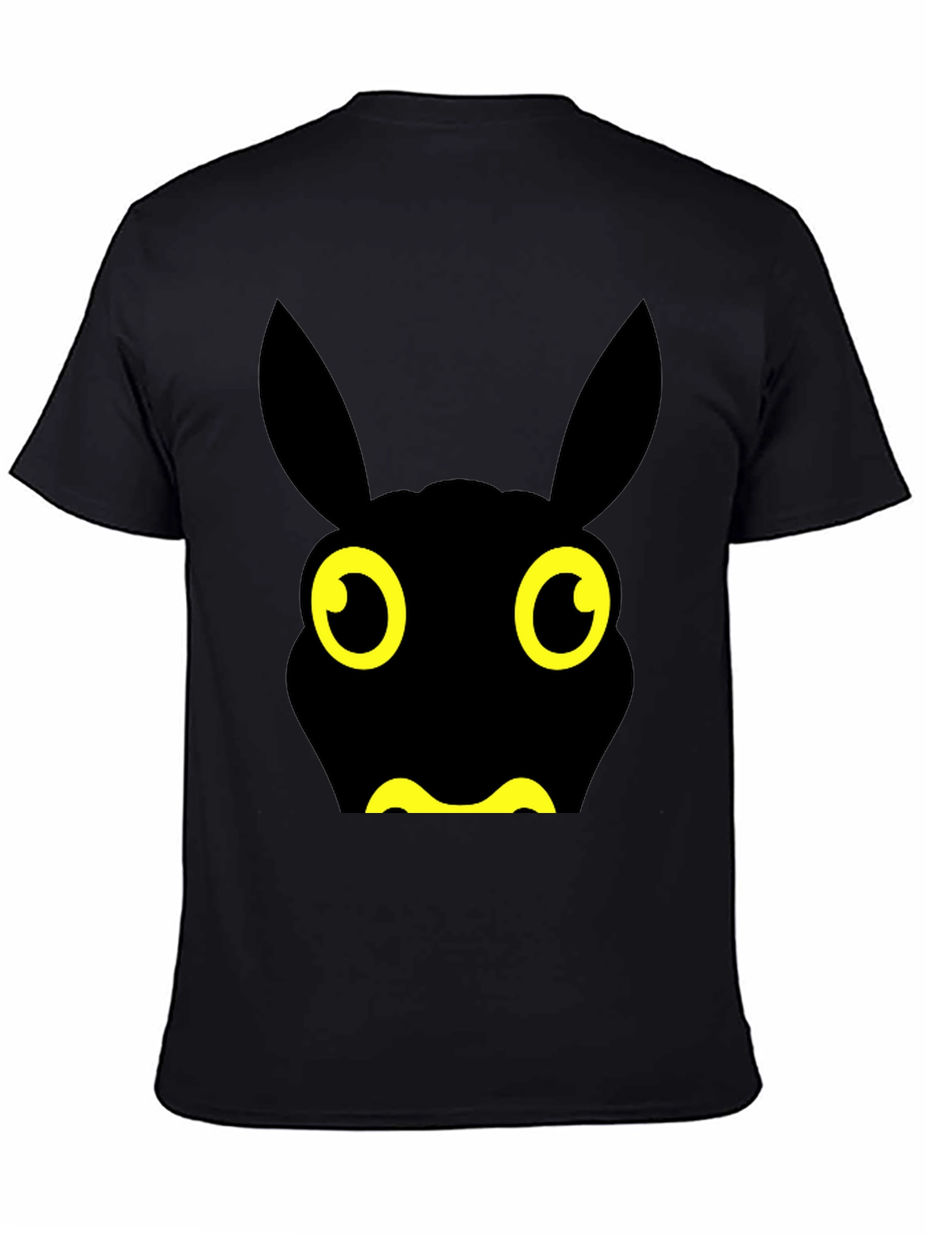 Black Fun Black Cartoon Animal Graphic Tee view 4