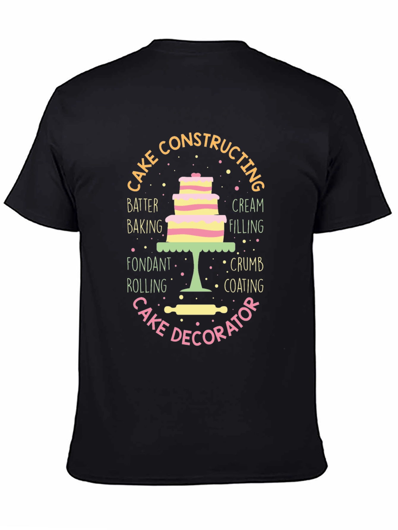 Black Cake Constructor Graphic T-Shirt view 4