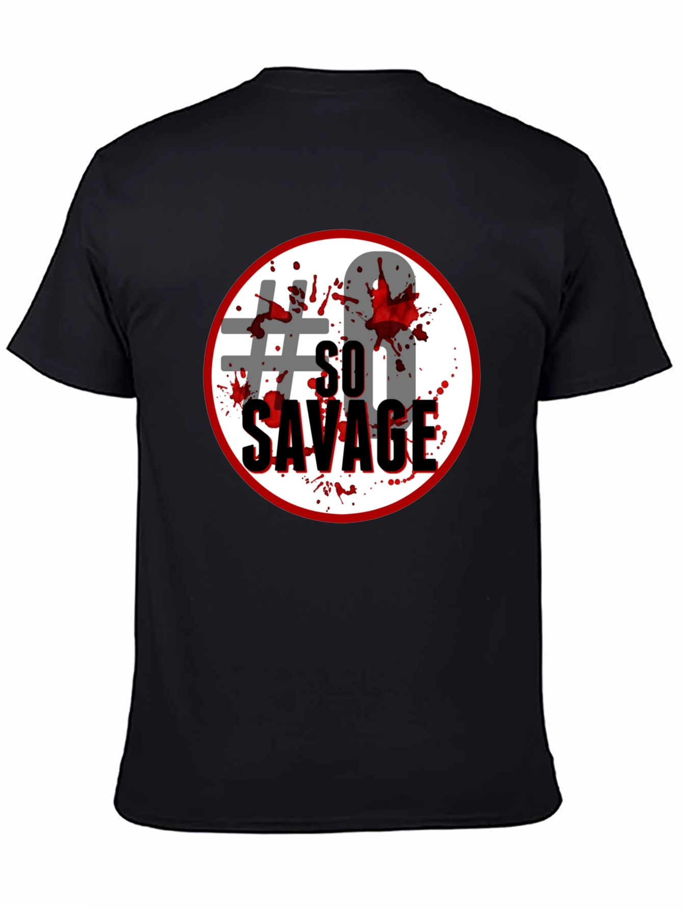Black So Savage Graphic Tee - Black Cotton Blend view 4