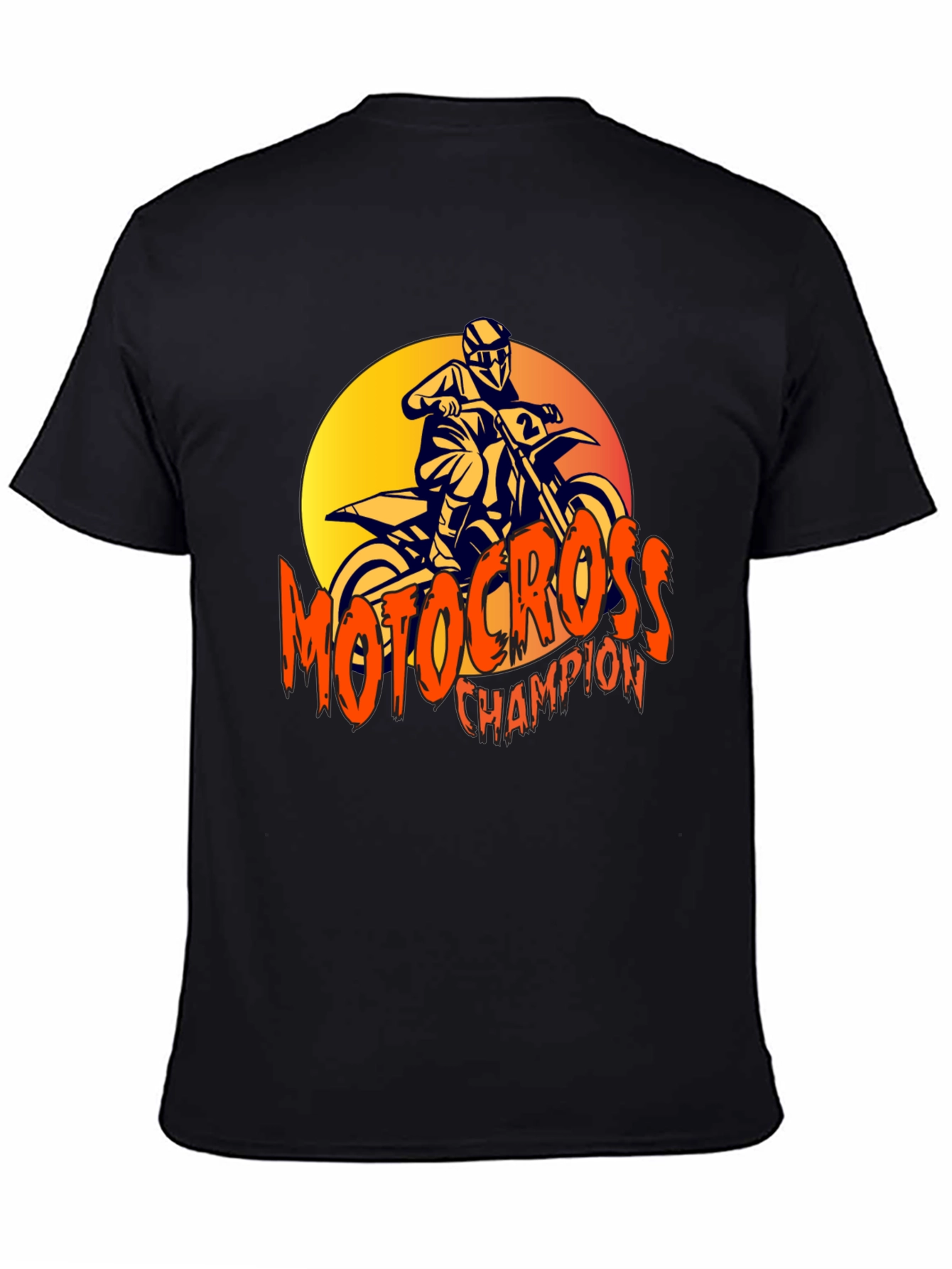 Black Motocross Champion Graphic Tee - Rider T-Shirt view 4