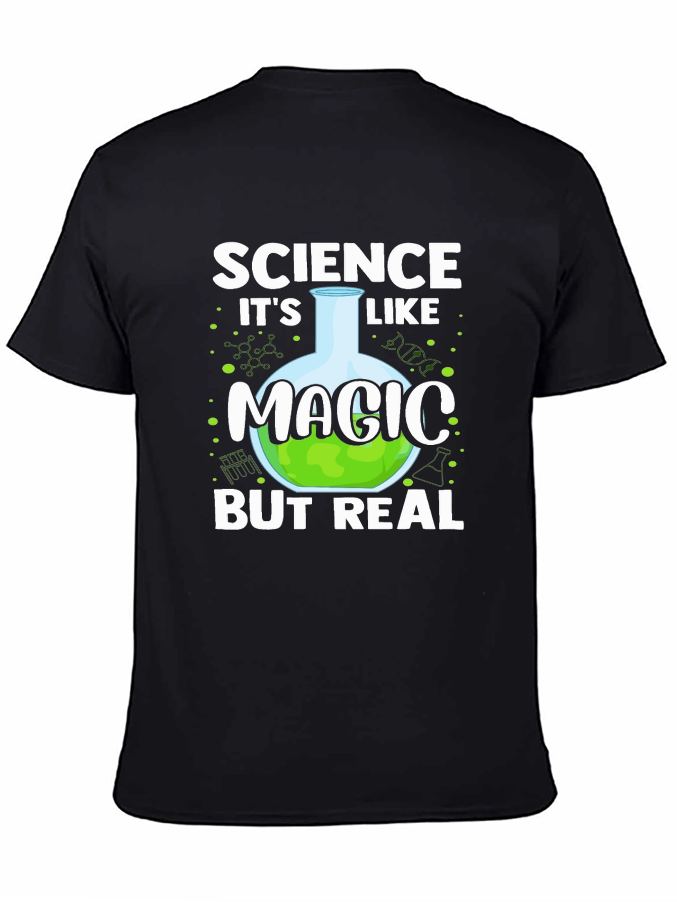 Black Science Like Magic T-Shirt - Nerdy Funny Tee view 4
