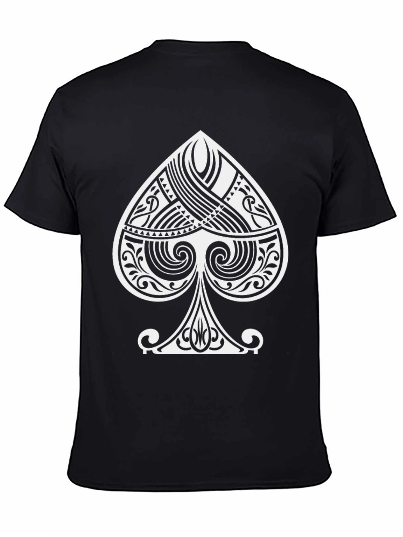 Black Spade Graphic Tee - Black Cotton Blend view 4
